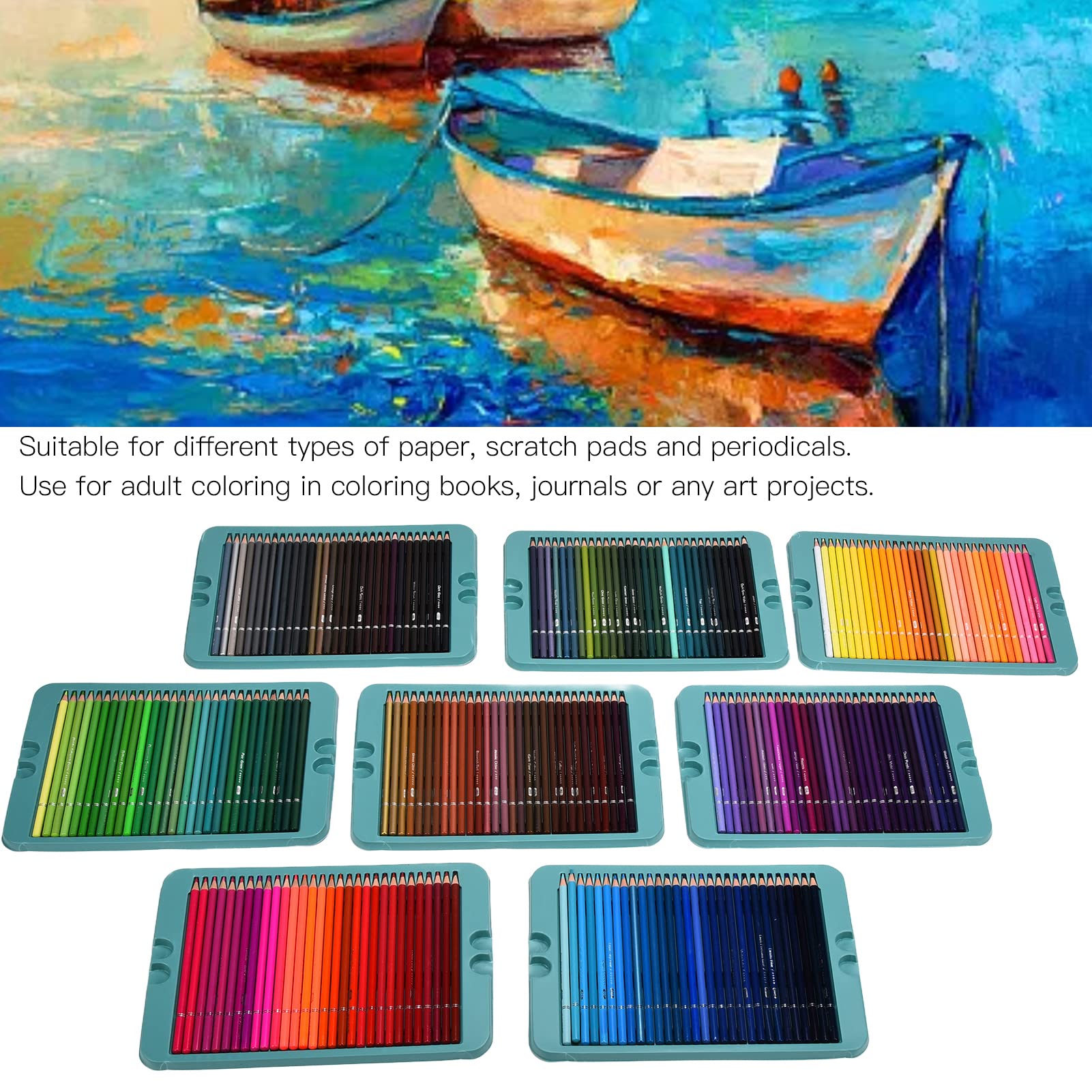 Amazon | 240色の色鉛筆、大人の塗り絵用の手描きの色ペン