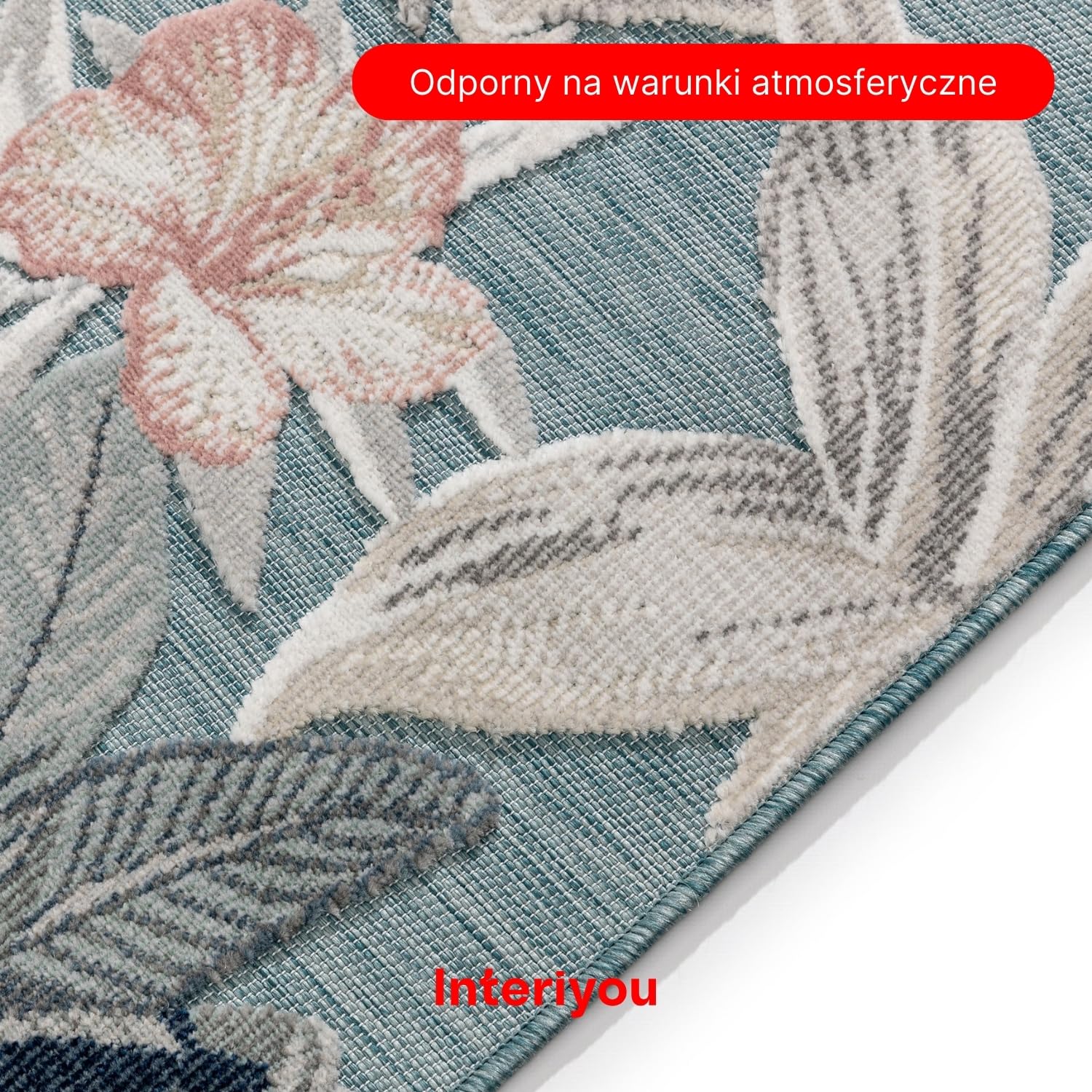 Interiyou dywan zewnętrzn Florenz - 160x230 cm Wielokolorowy - Odporny na warunki atmosferyczne, balkon, taras, ogród, kuchnia, odporny na promieniowanie UV, płaski splot