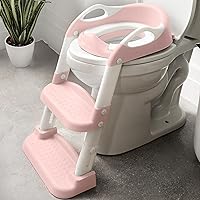 Vista 11 de Jool Baby Asiento de Entrenamiento para Ir al Baño con Escalera de 2 Escalones para Niños Pequeños - Protector contra Salpicaduras, Altura Ajustable