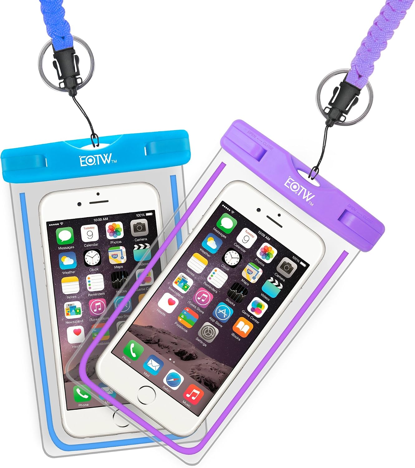 EOTW Waterproof Case, Universal Waterproof Phone Pouch Compatible for iPhone 13 12 11 Pro Max Xs Max XR 8 7 6 Plus Galaxy S20 S10 up to 6.8", IPX8 Cellphone Dry Bag-2 Pack
