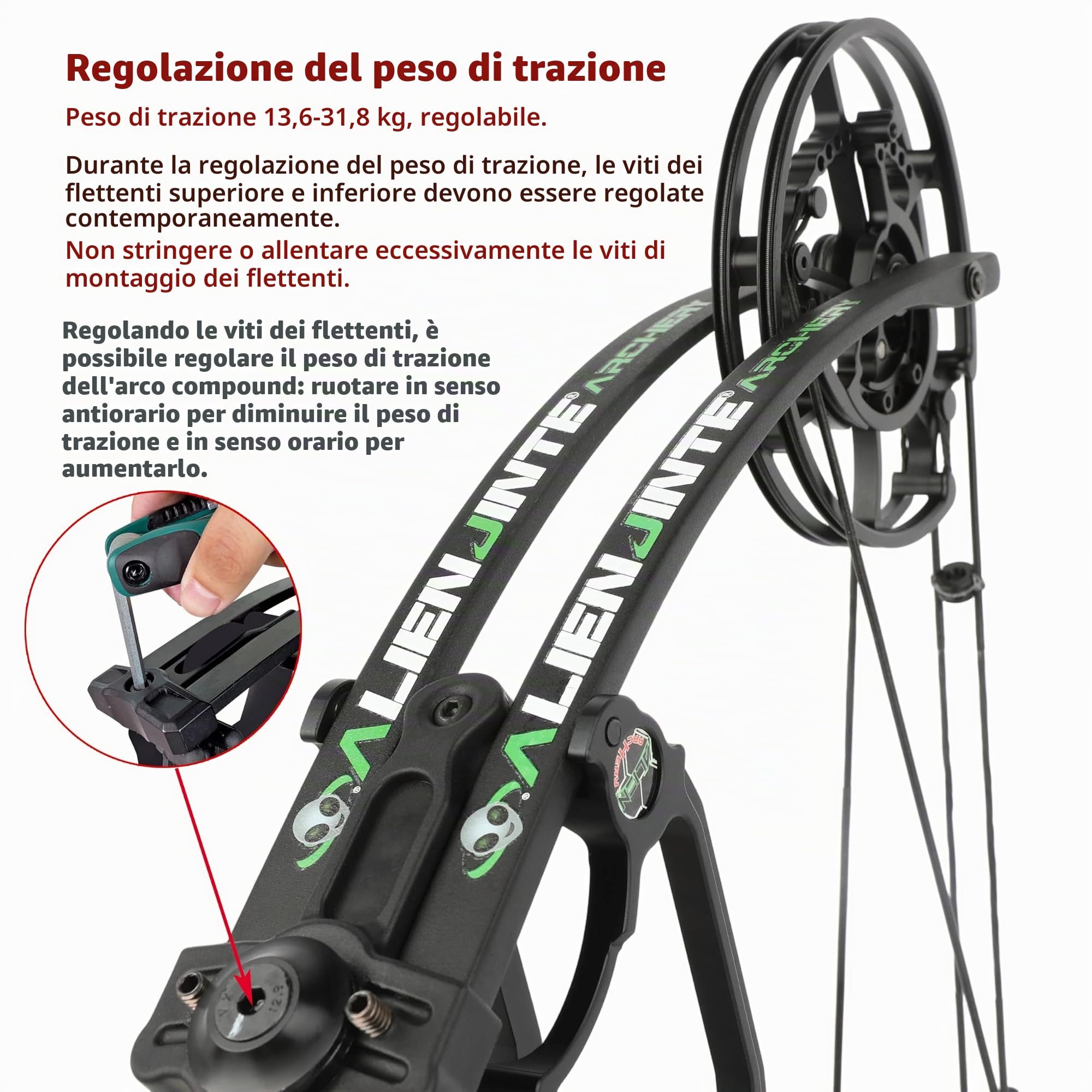 17" kit arco compound, 30~70lbs regolabile, arco steelball, doppio uso arco da caccia,RH&LH, può sparare freccia e palla d'acciaio, per tiro con l'arco da caccia (nero-set)