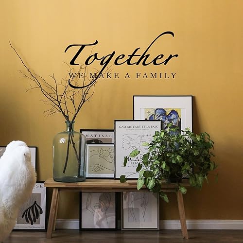 Miniatura 3 de 2 hojas de calcomanías de pared para la familia, citas inspiradoras para el hogar, decoración de pared, monograma de vinilo, calcomanías de pared