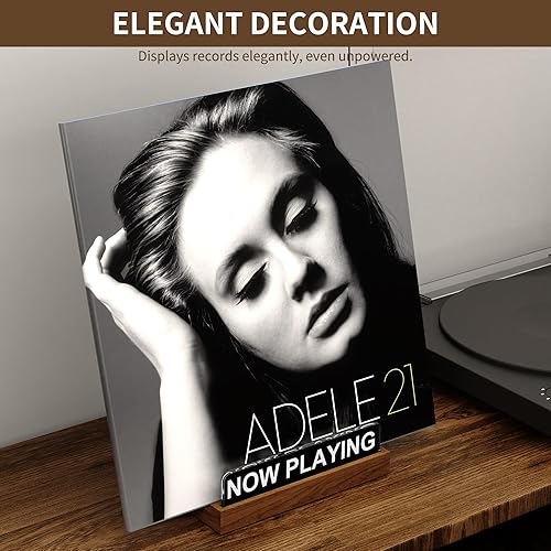 Miniatura 8 de Now Playing - Soporte para discos de vinilo, soporte iluminado para álbum, pantalla de discos de vinilo, soporte para reproductor de álbum con