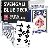 Vista 32 de Ted's Sterling Magic Precision Blue Rider Back Bicicleta Svengali Deck con instrucciones para más de 100 trucos (Reina de Corazones)