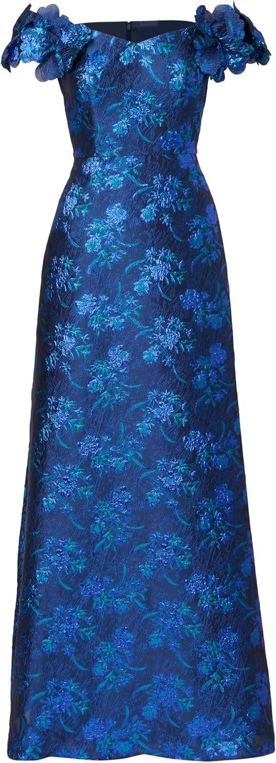 Adrianna Papell Women's Floral Jacquard Gown