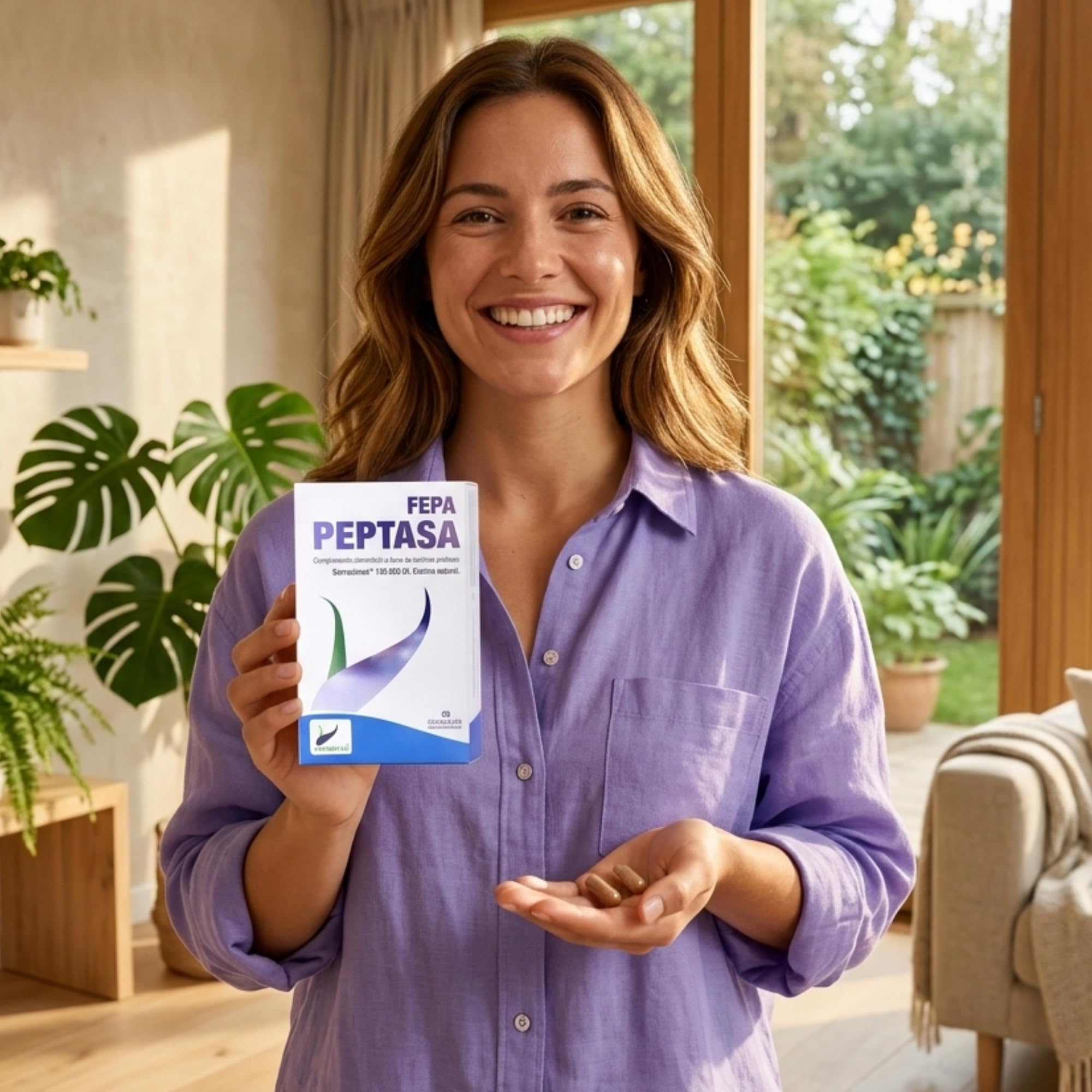 Peptasa FEPA – Serrazimes – 60 Capsule – Integratore Alimentare con Enzimi Proteolitici – Supporto al Benessere Generale e all'Equilibrio dell'Organismo – Capsule per Uso Quotidiano – Fepadiet