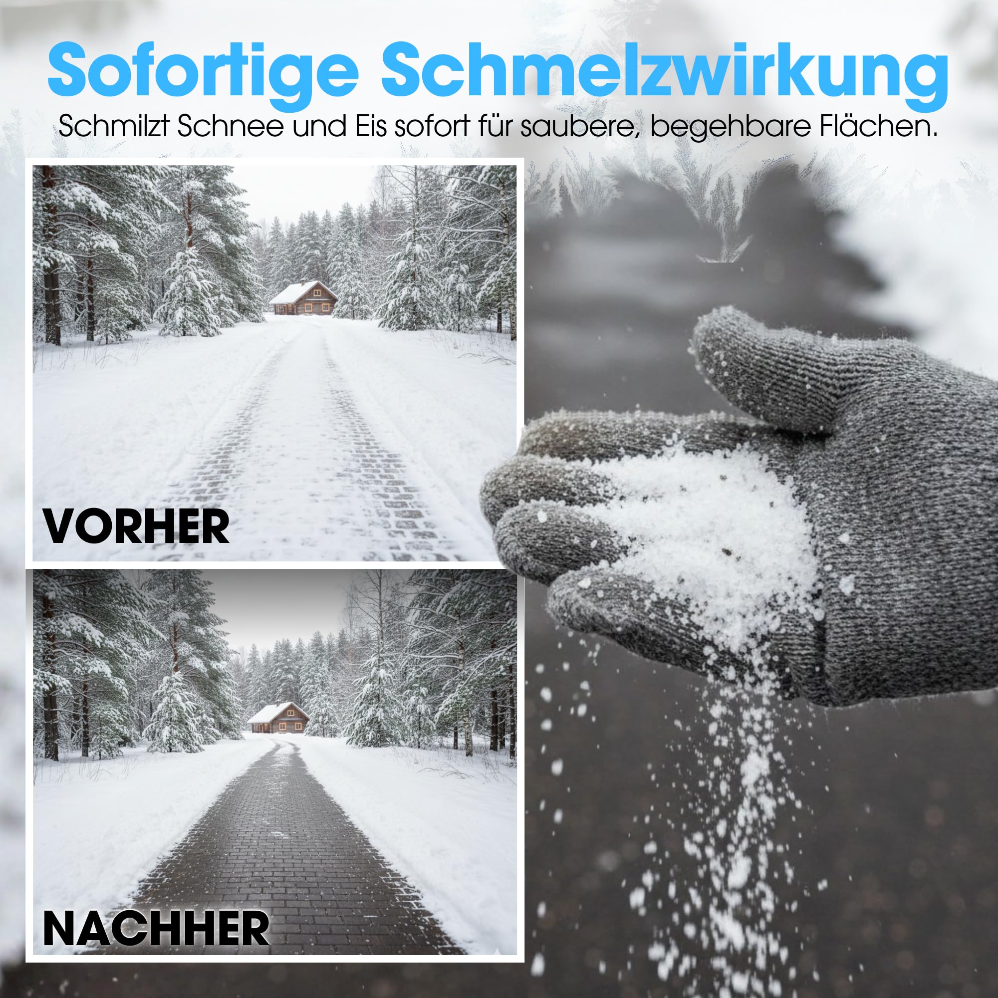 Auftausalz oder Streusalz 25kg ist der perfekte Schnee Salzstreuer - Schützen Sie Ihre Liebsten! Unser Winterstreumittel sichert Ihre Wege im Winter | Streugut aus 98% Nacl | Natureflix (25 kg)