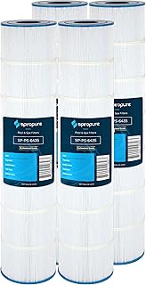 SpiroPure PS-6435 Replacement for Pleatco PA131 Hayward CX1280RE Unicel C-7494 Filbur FC-1227 C5030 C5025 Hot Tub Spa Pool Filter Replacement Cartridge (Case of 4)