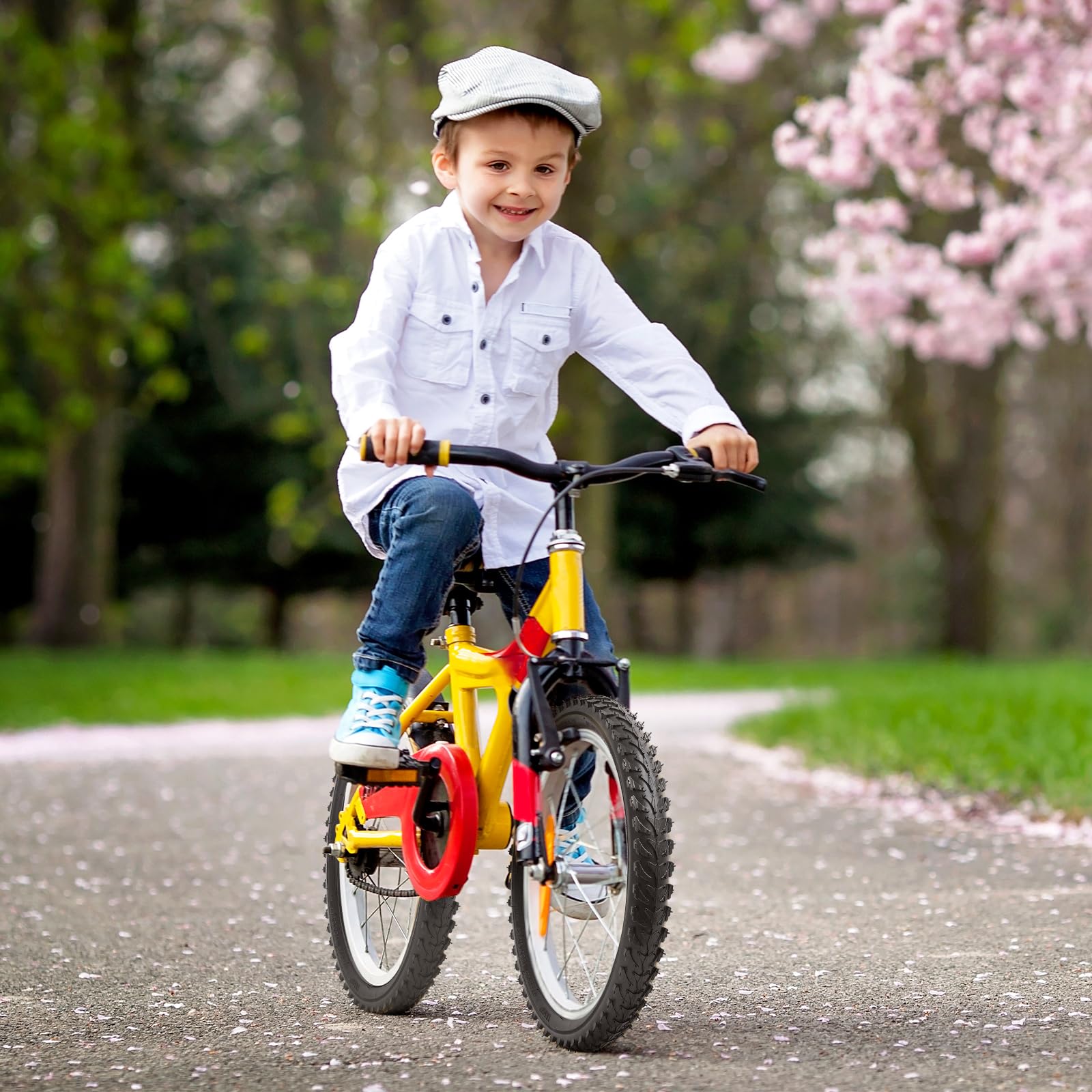 YUNSCM 2-PCS 16 Pulgada Bicicleta Cubierta 16x1.75/47-305 Compatible with Montaña Bicicleta 16x1.75 Enfant Bike Cubierta(Y-521)