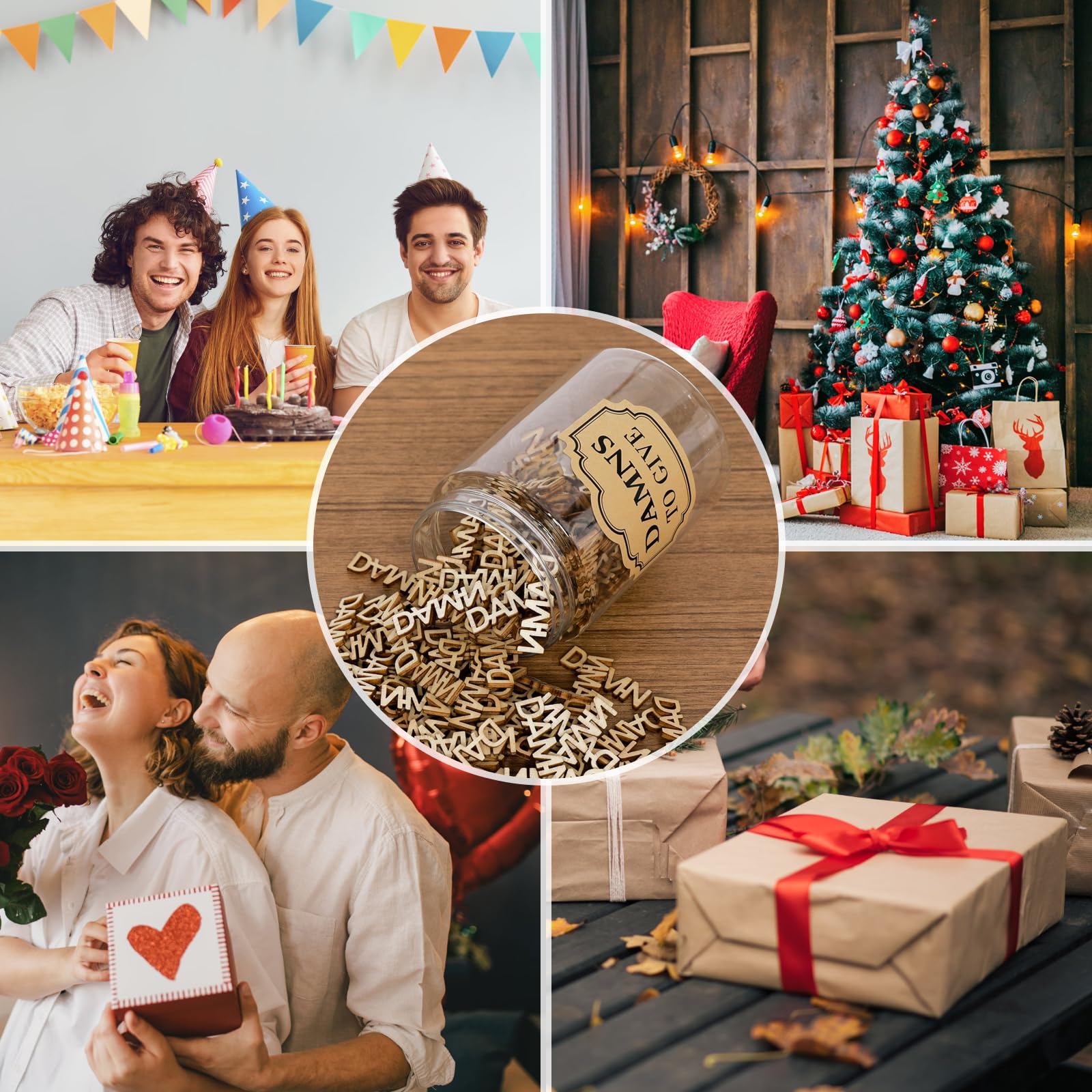 Woman Birthday Gifts Ideas Jar Of 100 Wooden 'FU**' Cutouts