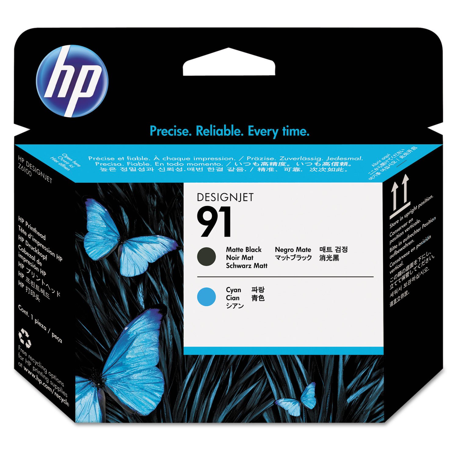 HP Testina di stampa ciano e nero opaco 91 91 Printheads