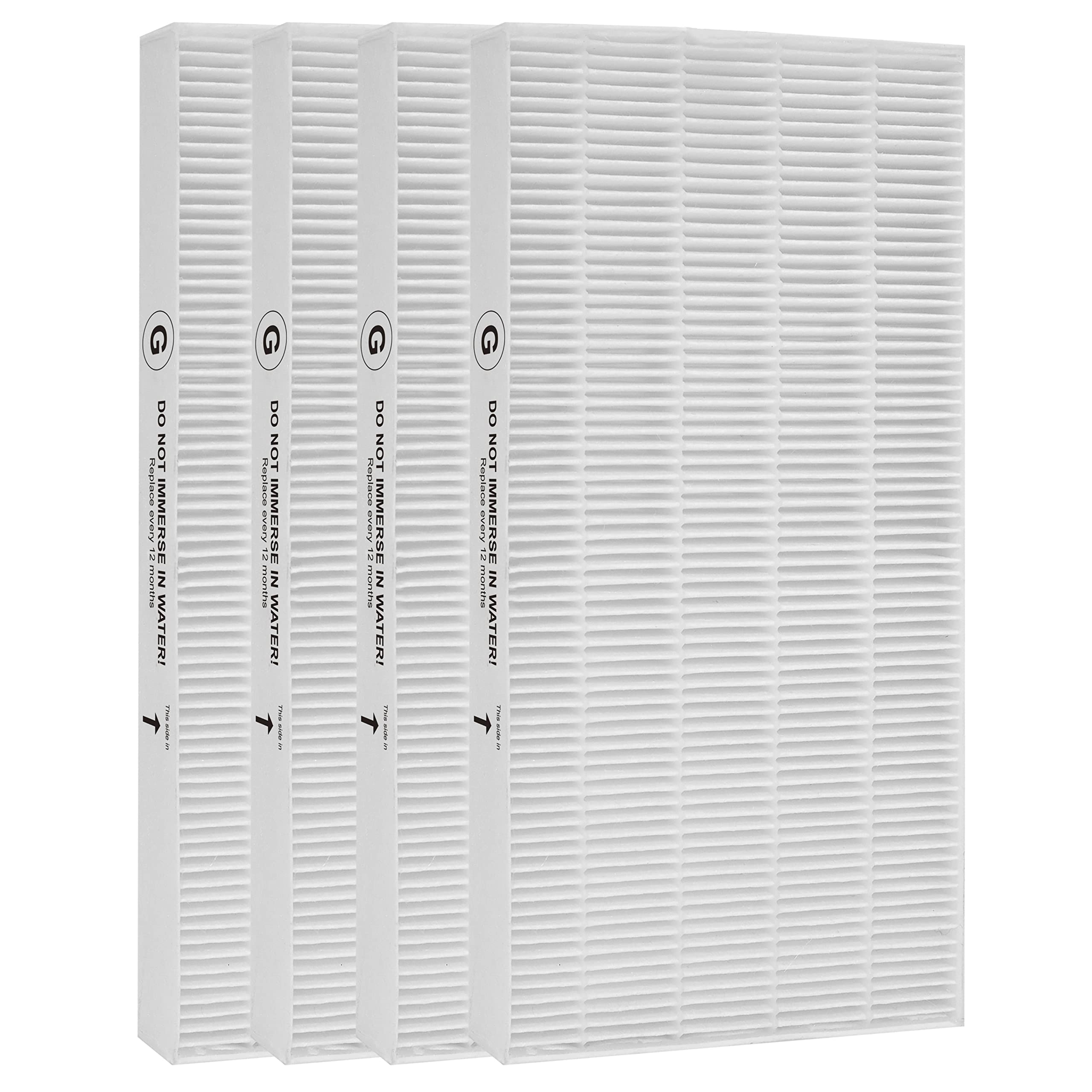 HRF-G Replacement Filter, Compatible with Honeywell HPA020B HPA020 & HPA030B HPA030 & HPA075/080 Series and HPA175/180 Series Air Purifier, Part Number HRF-G1/HRF-G2 4 Pack