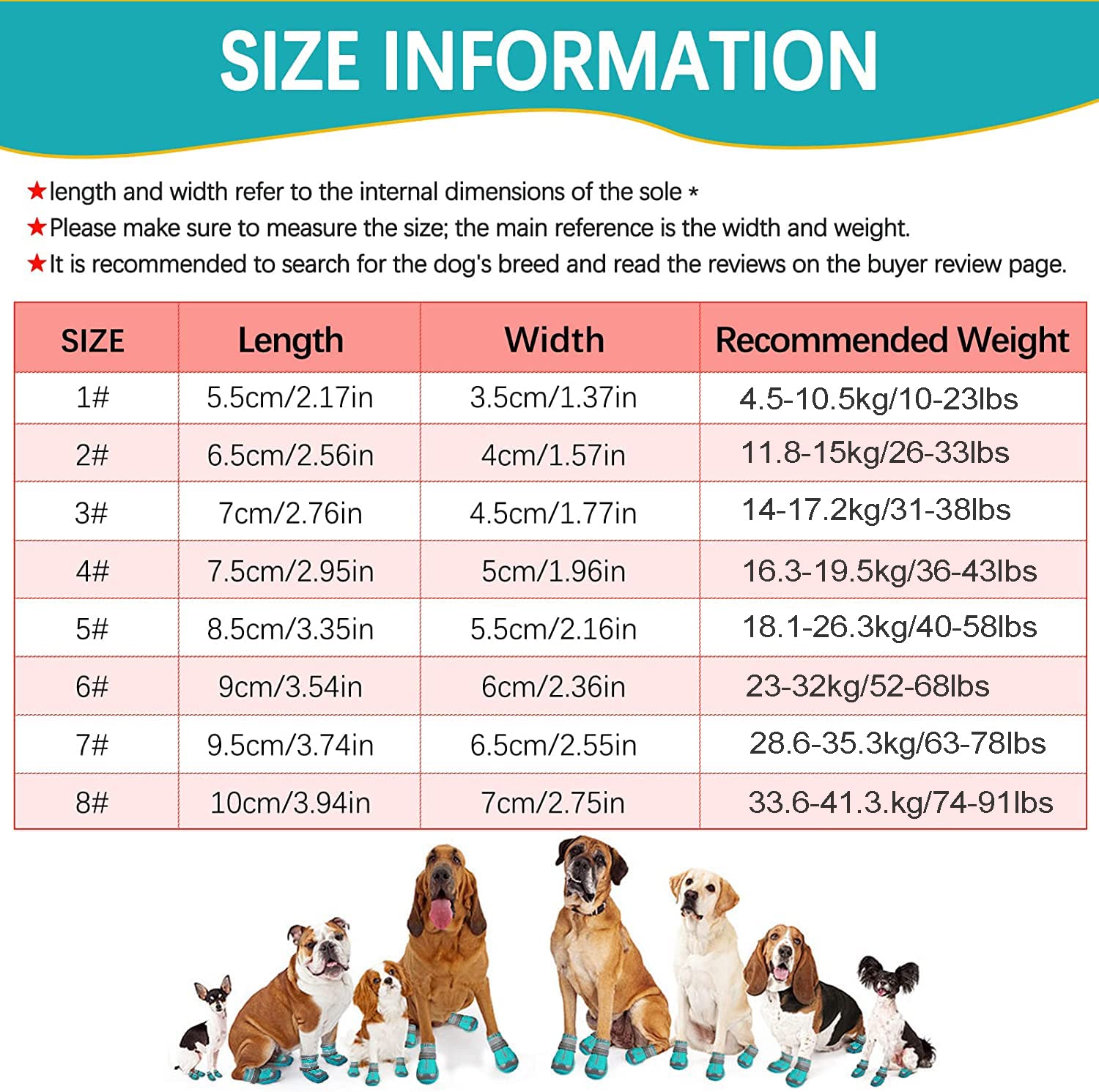 Stivali per Cani, 4pcs Scarpe per Cani Traspirante Antiscivolo con Cinghie Regolabili Riflettenti per Cani Piccola Taglia Media