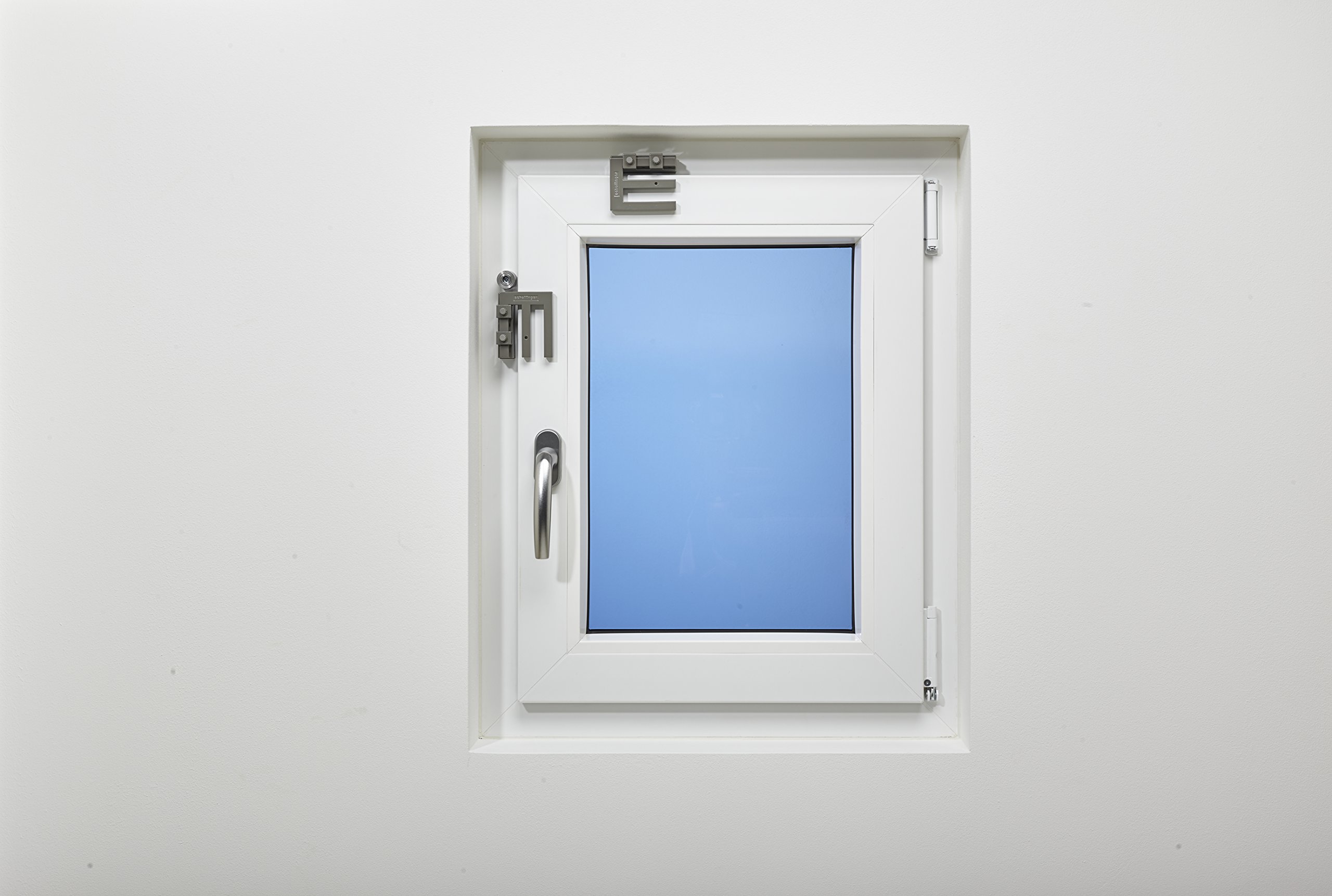 Seguro de Ventana Scheffinger EM3 para Ventanas o Puertas de plástico/Madera/Aluminio, Gris, EM3_Grau