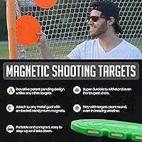 Vista 2 de Top Shelf Targets Discos de disparo magnéticos para hockey y lacrosse – Paquete de 4 unidades de entrenamiento combinado con correas – Ayudas