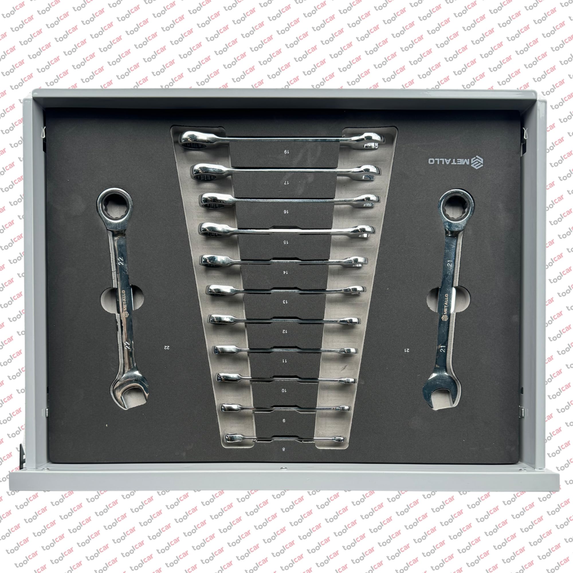 Metallo Servante d'atelier Chariot à outils Rempli d'outils à main