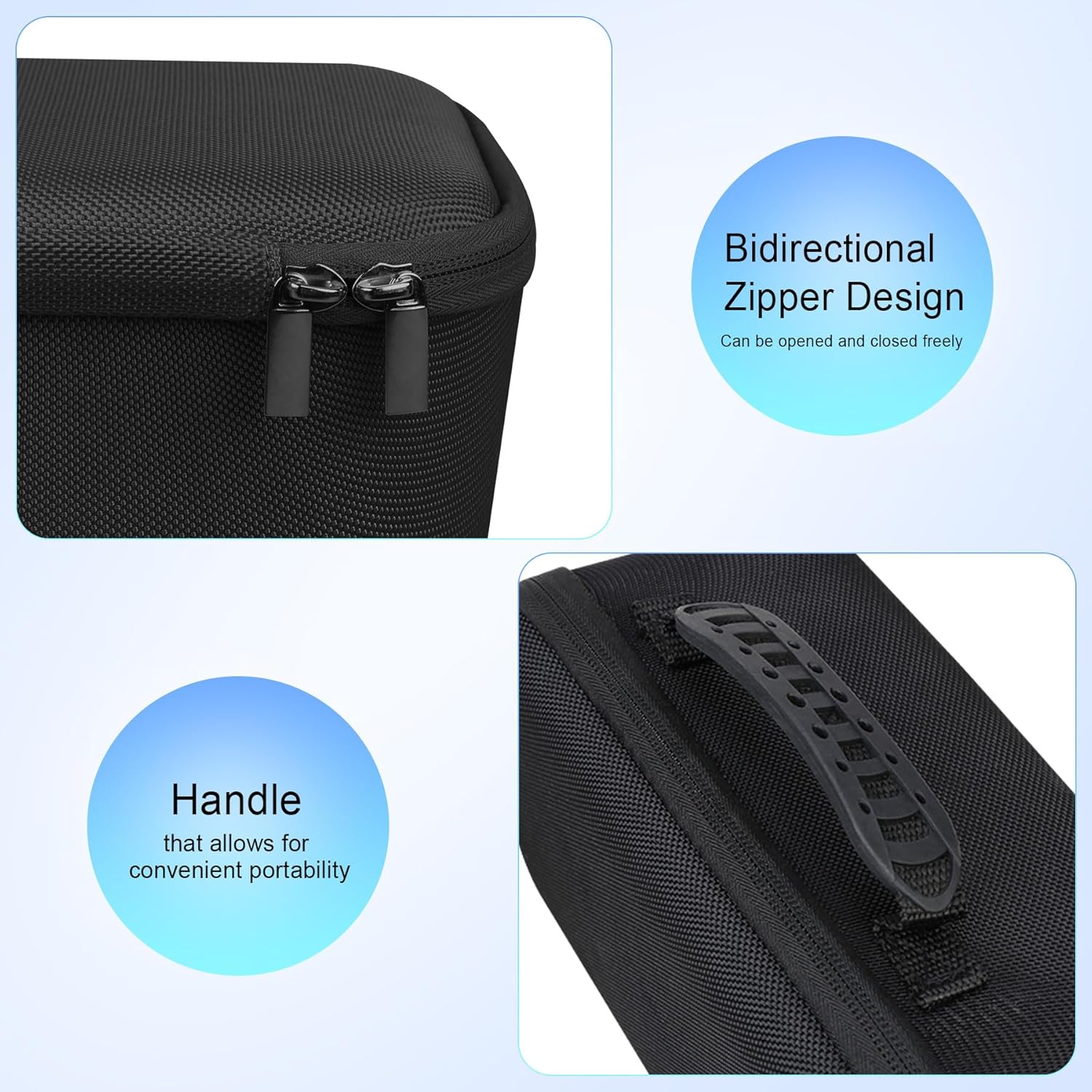 Elonbo Carrying Case for Sony ULT Field 3 Wireless Portable Bluetooth Speaker, ULT Field 3 Speaker Travel Protective Bag Storage Cover, Extra Mesh Pocket Fits Charging Cable, Black - Image 4