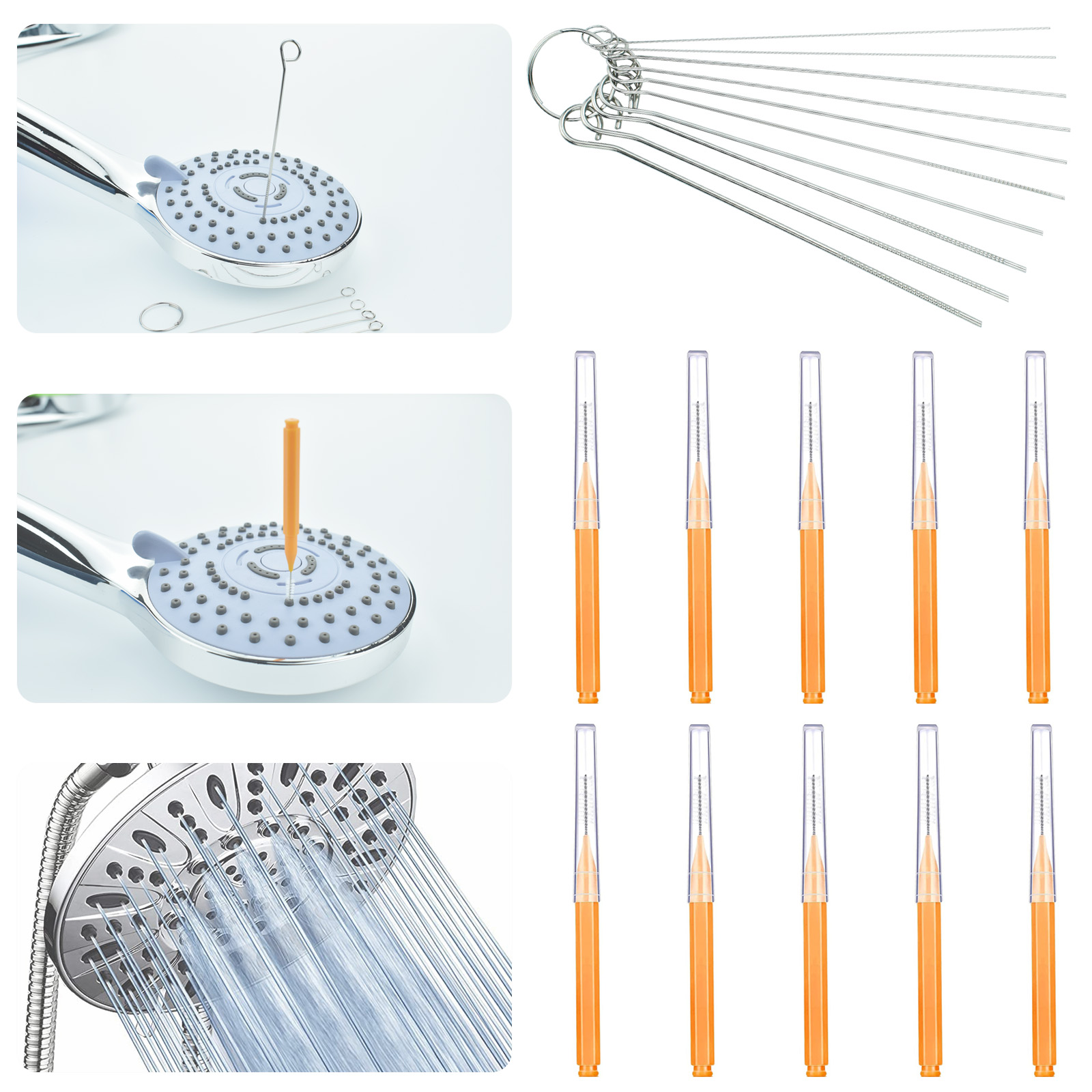 Watch Shower Head Cleaning Brush Shower Head Cleaner Pick Cleaner on ...