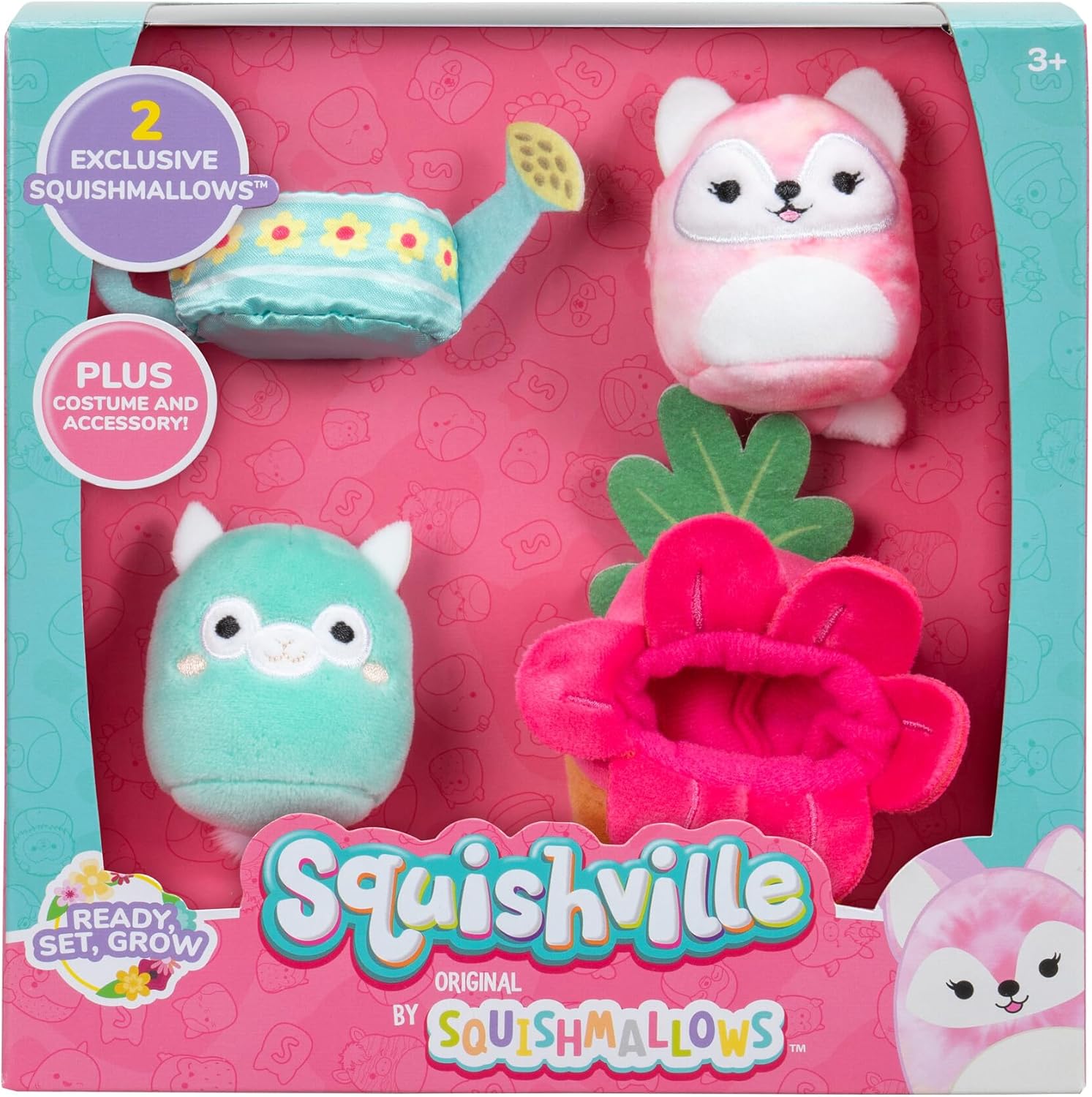 Squishville SQM0478 Accessory Set from to The Garden, Super Soft Mini Squishmallows, 5 cm Plush Toy with Accessories