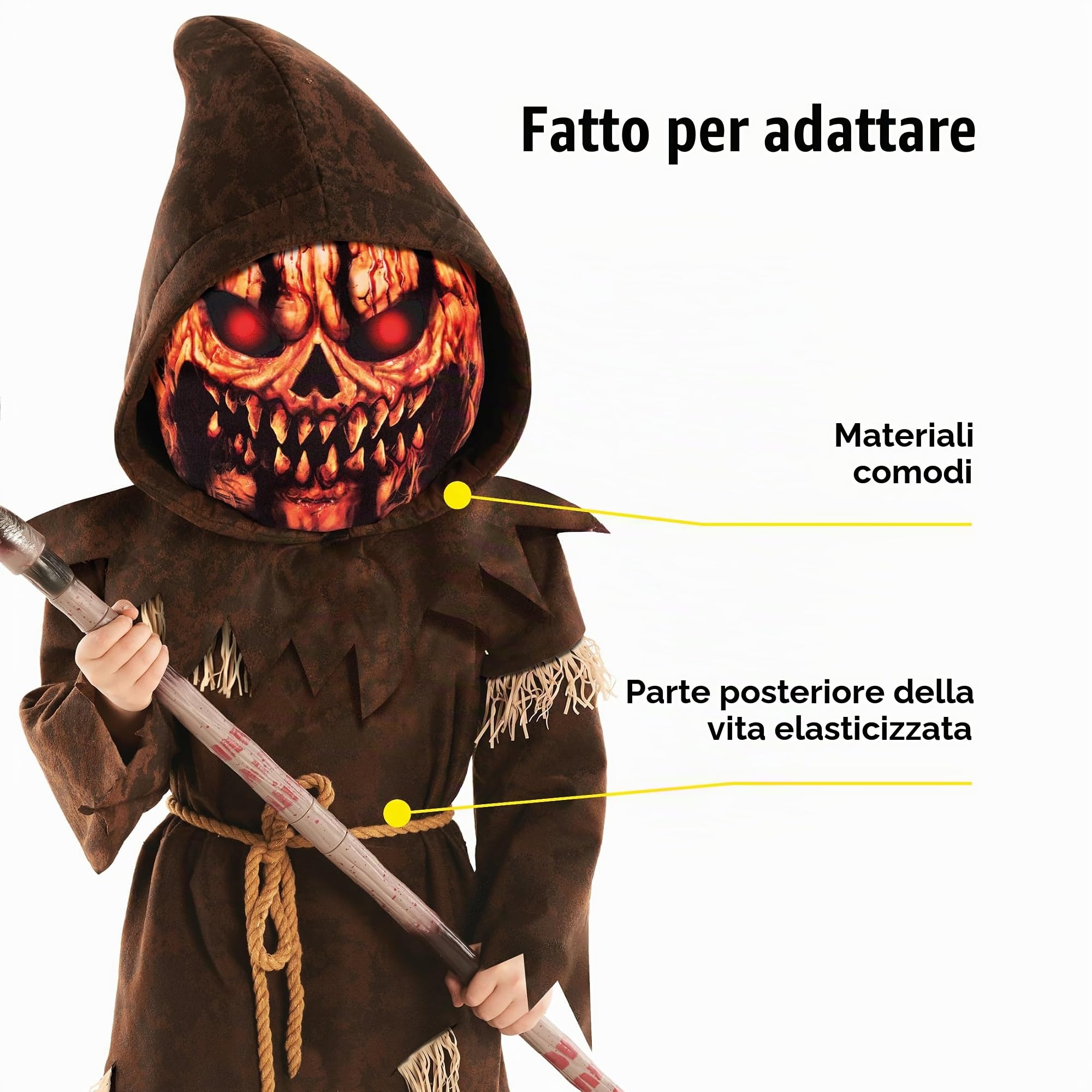Morph Costume Spaventapasseri Bambino, Costume Halloween Bambino
