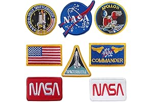 NASA Iron on Patches, Space Shuttle Patches, Apollo Patches, Flag Patches
