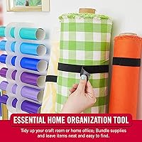 Vista 7 de Correas de velcro resistentes cortadas a la longitud 13,7 m x 1,9 cm Rollo autoadhesivo de una envoltura de doble cara Lazos de agrupación que