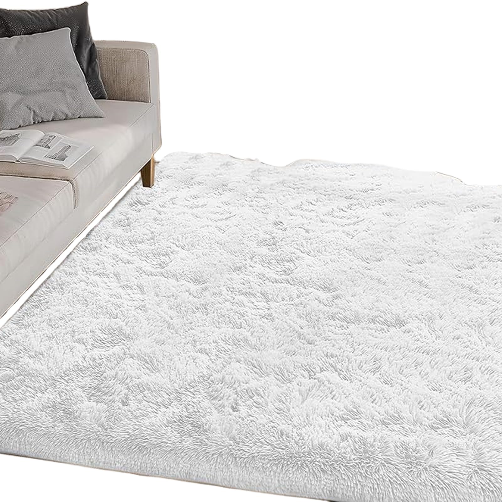 Tapis de sol en peluche douce rectangulaire pour salon et canapé