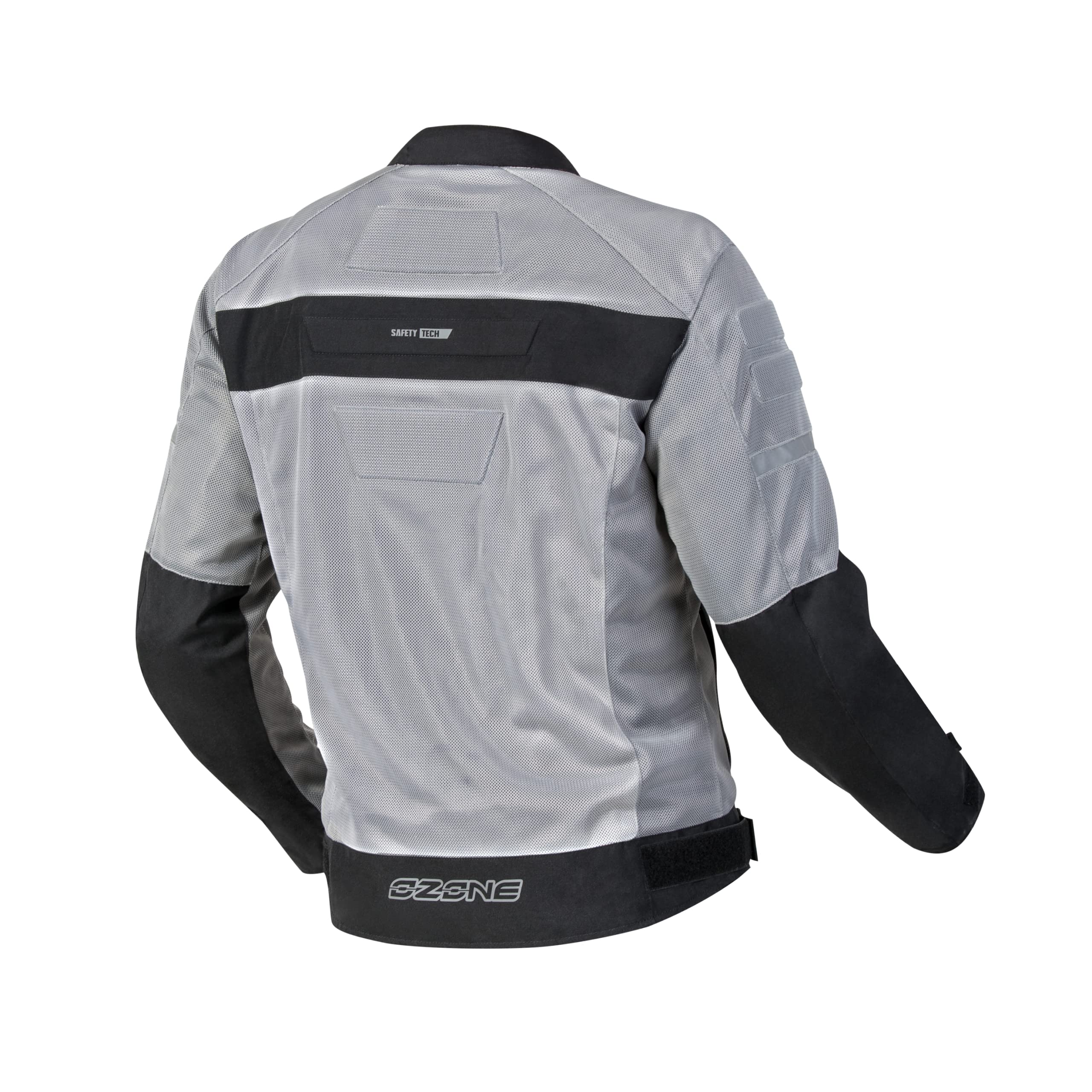 OZONE MOTO Dart Motorradjacke Herren | Textil | Ellbogen und Schulterprotektoren | Reflektierende Elemente | Mesh-Einsätze | 4 Taschen | Größen bis 10XL