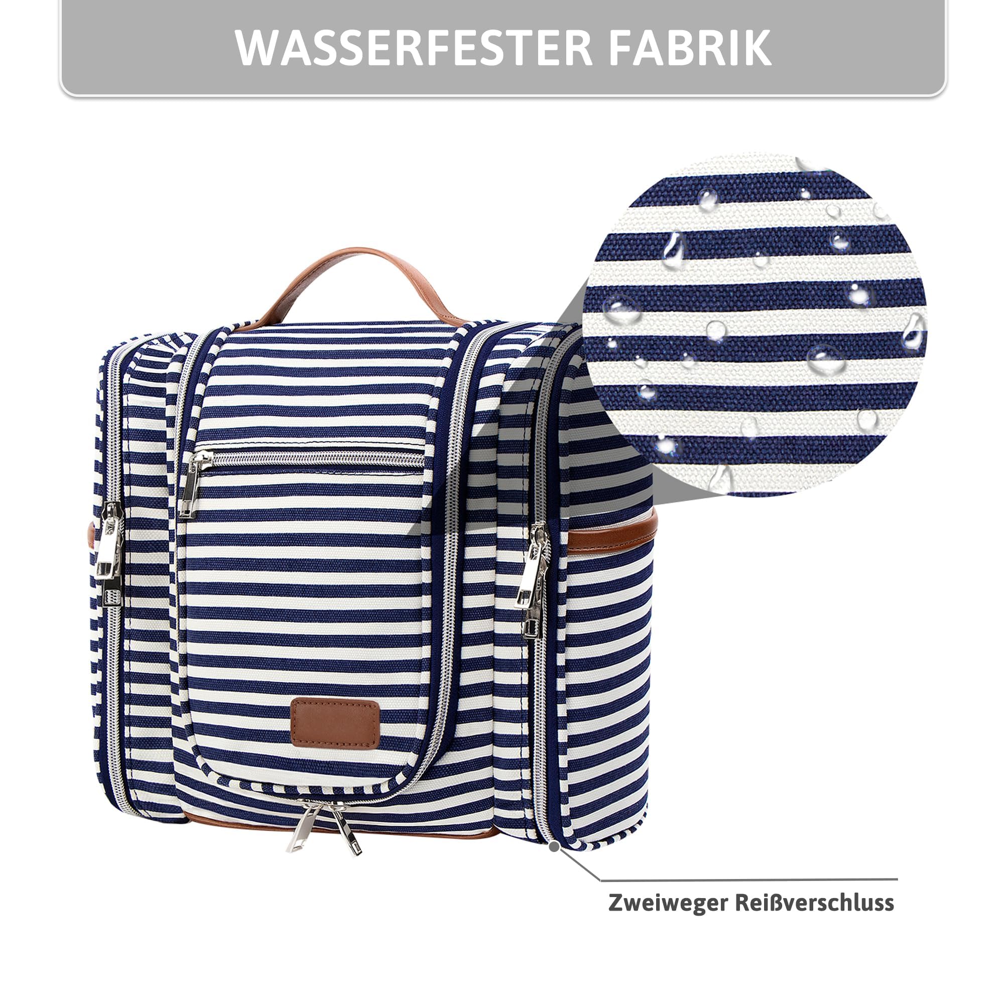 Neceser para Colgar para Hombres y Mujeres Bolsa de Maquillaje Impermeable para el baño Ducha champú Organizador Neceser con Gancho para Colgar | Bolsa de lavado, organizador de maquillaje con gancho y asa, bolsa impermeable para mujer, viaje