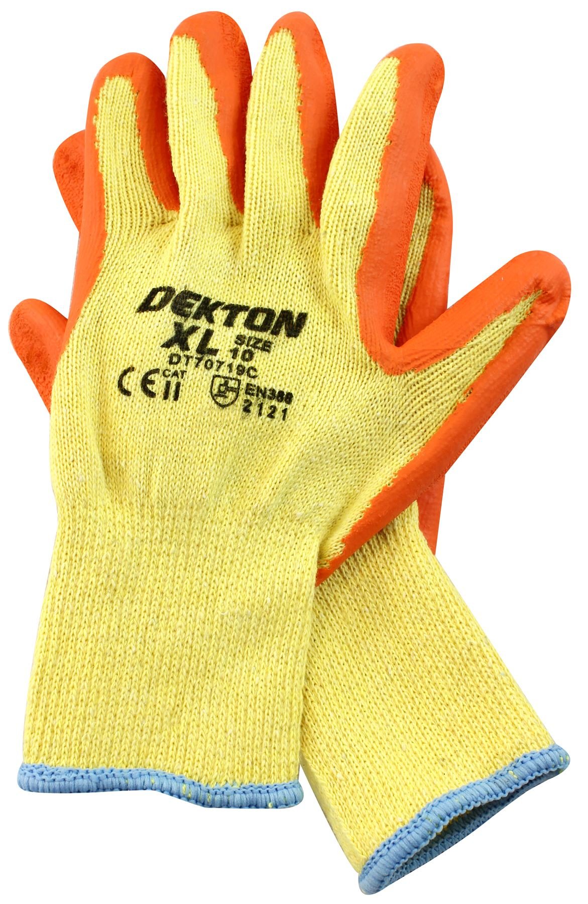 Avron Dekton 12Pc /Cream Working Glove Rubber 10/Xl - Dekton Cream Working Gloves Latex 10 Xl 12Pc Hand Protection Diy Trade Orange