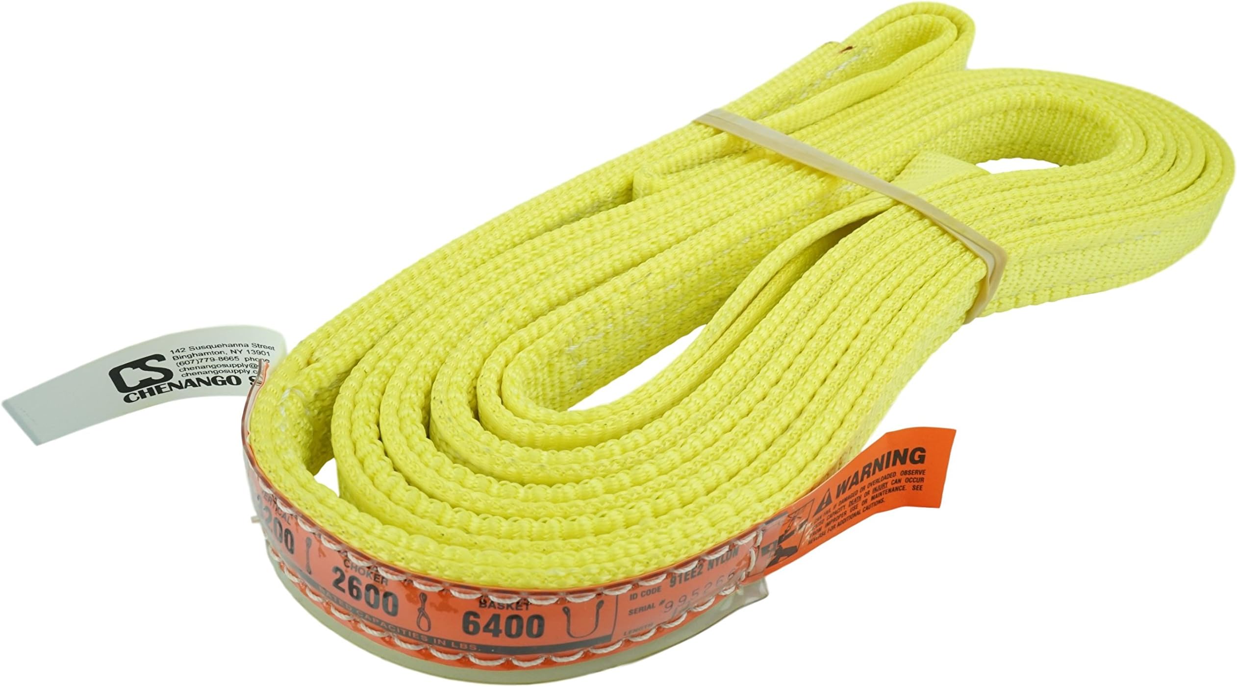 DD Sling (USA Made). Multiple Sizes in Listing! 1" x 12', 2 Ply Twisted Eye, Nylon Lifting Slings, Eye & Eye, Heavy Duty, 3,200 lbs Vertical, 2,600 Choker, 6,400 Basket Load Capacity (1" x 12')