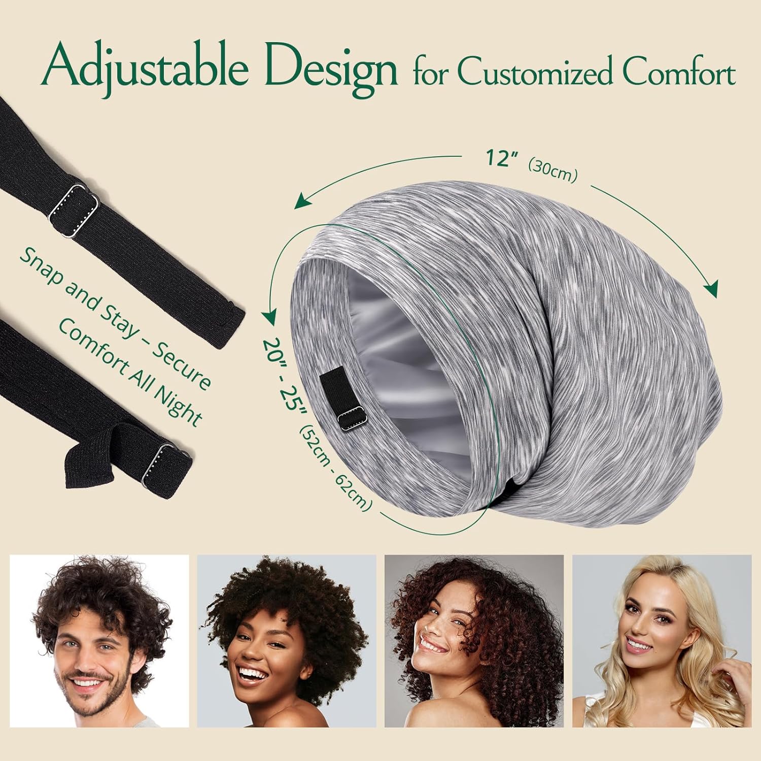 Joyhabit Satin Bonnet for Sleeping | Hair Protection,Overnight Frizz Control & Breakage Reduction - Image 6