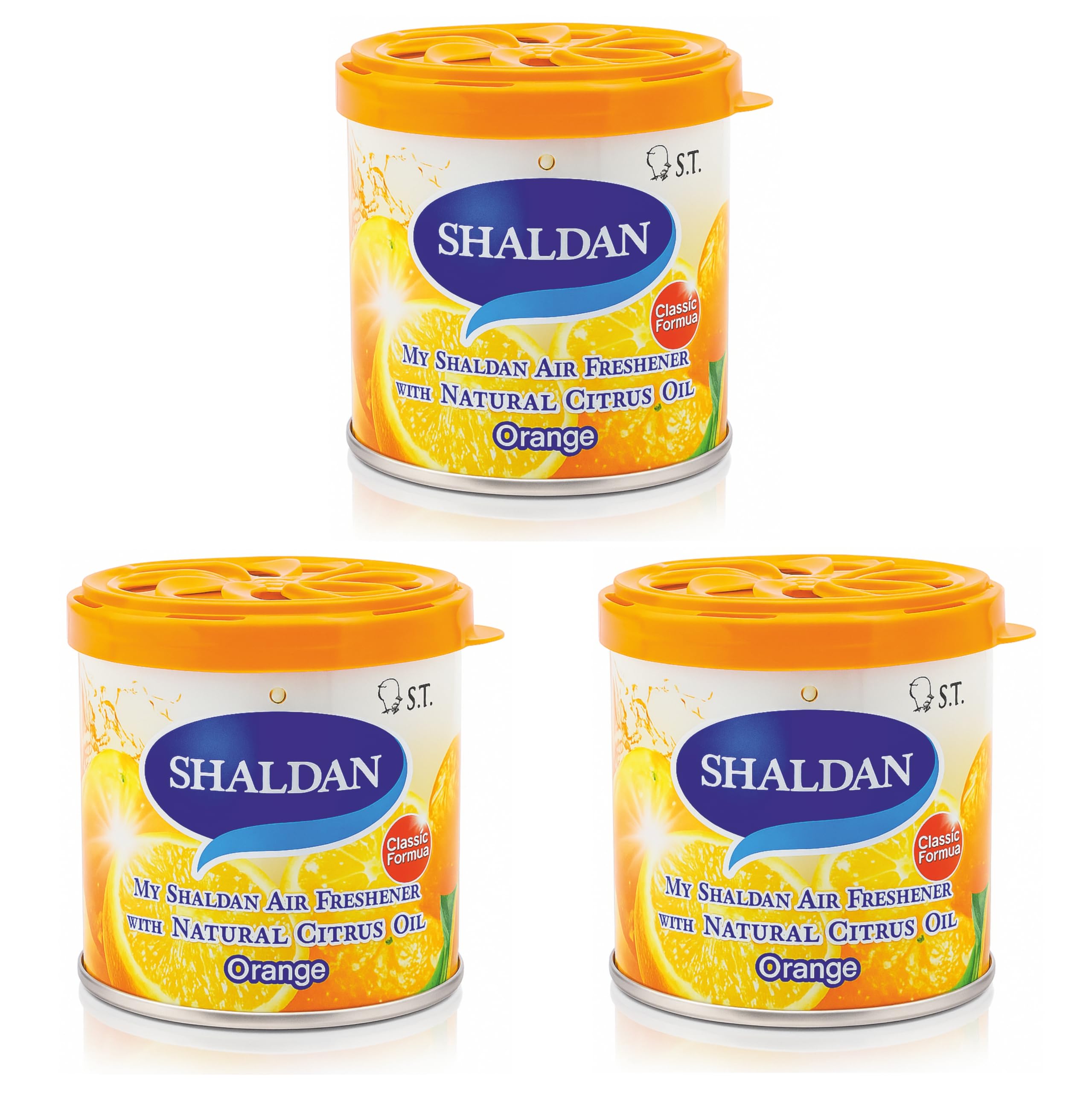 Orange Car and Home Air Freshener (80 g, Pack of 3)