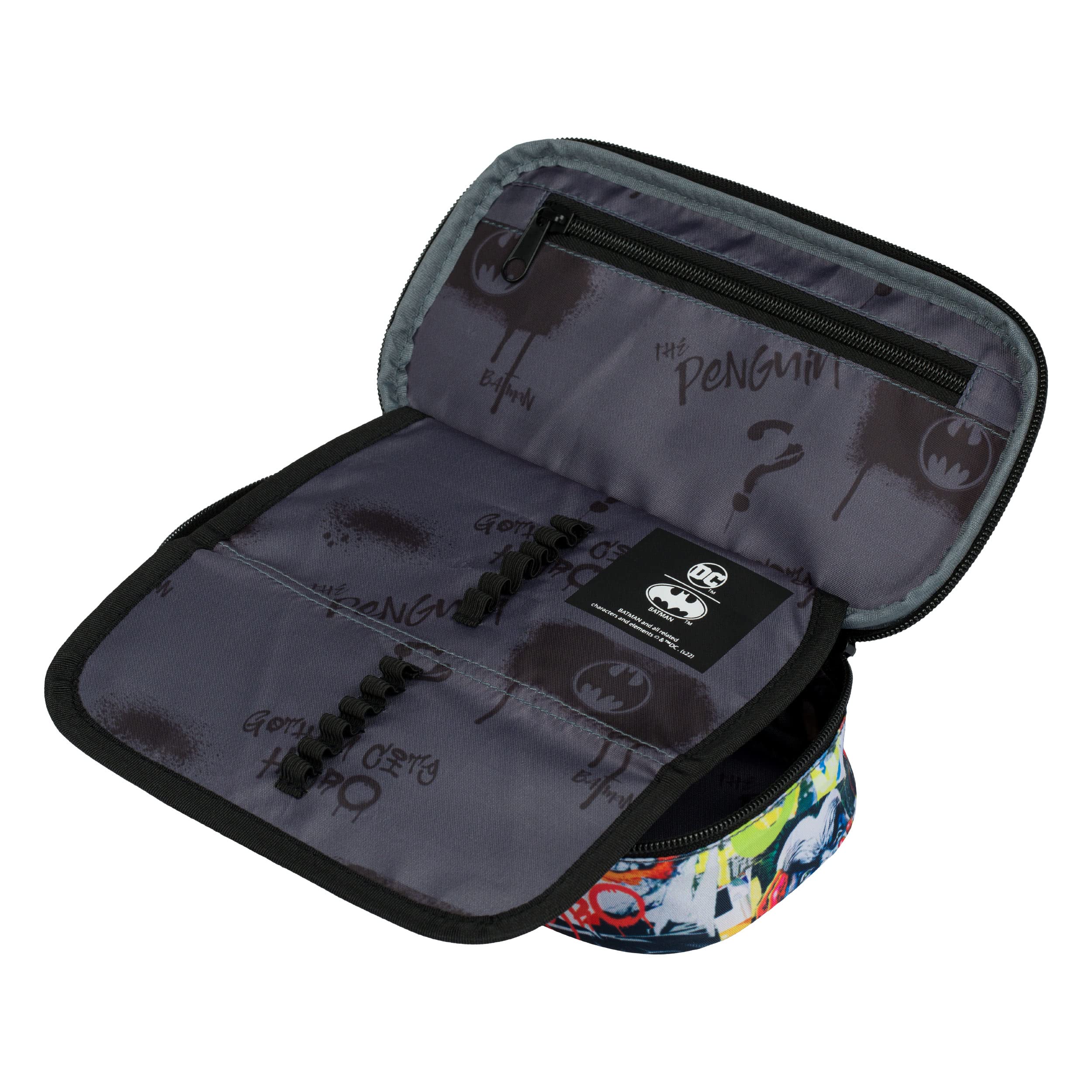 Baagl Pencil Case for Girls - School Pencil Case with 2 Compartments, Palm, Floral Pattern, Palm Tree, 23 x 12 x 5 cm - Image 3