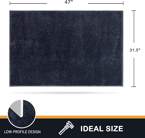Miniatura 2 de PURRUGS Dirt Trapper - Tapete para puerta de 31.5 x 47 pulgadas, antideslizante, lavable a máquina, rascador de zapatos, tapete para puerta de