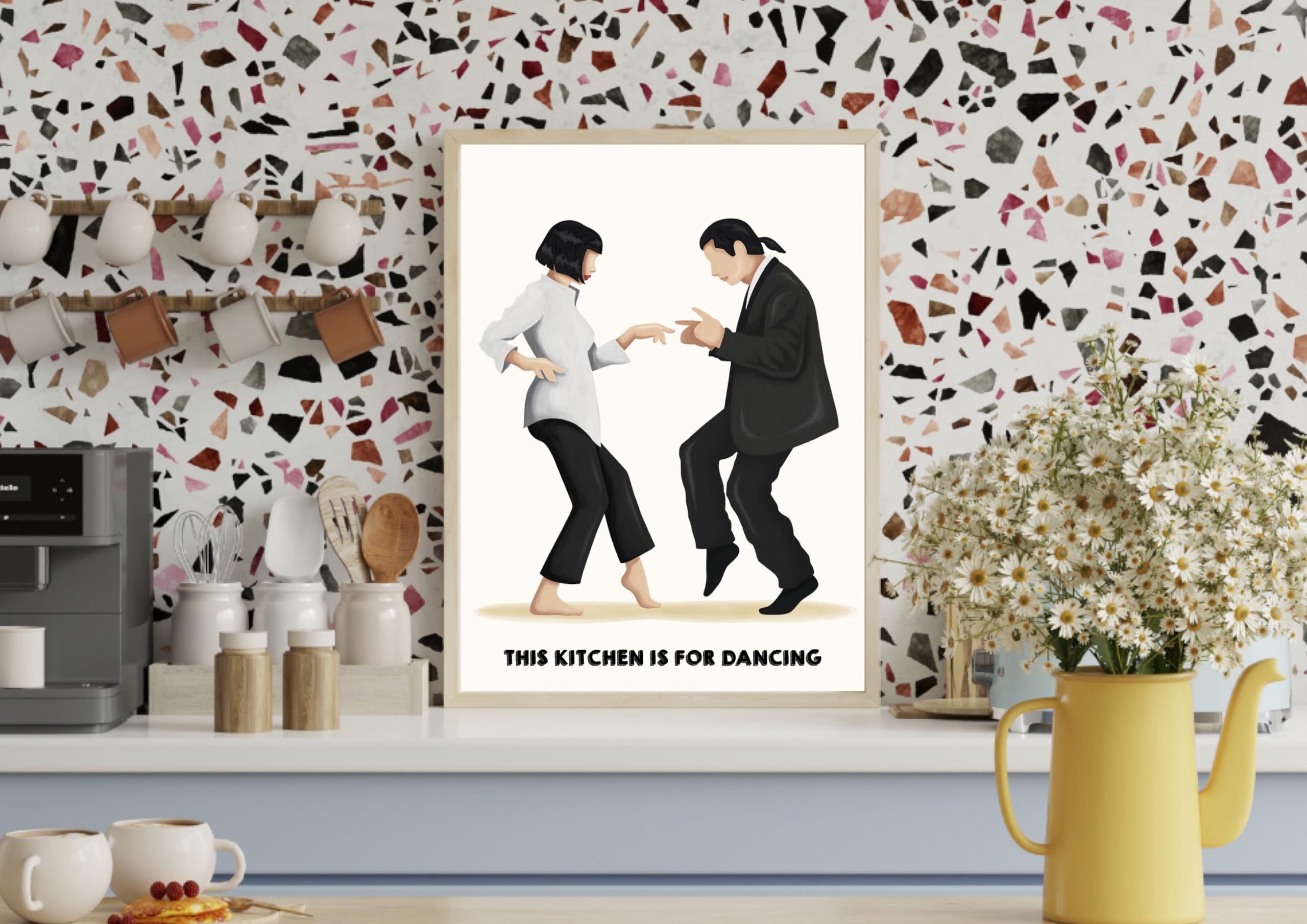 Pulp fiction Print | This kitchen is for dancing Print | Kitchen sign | Kitchen decor