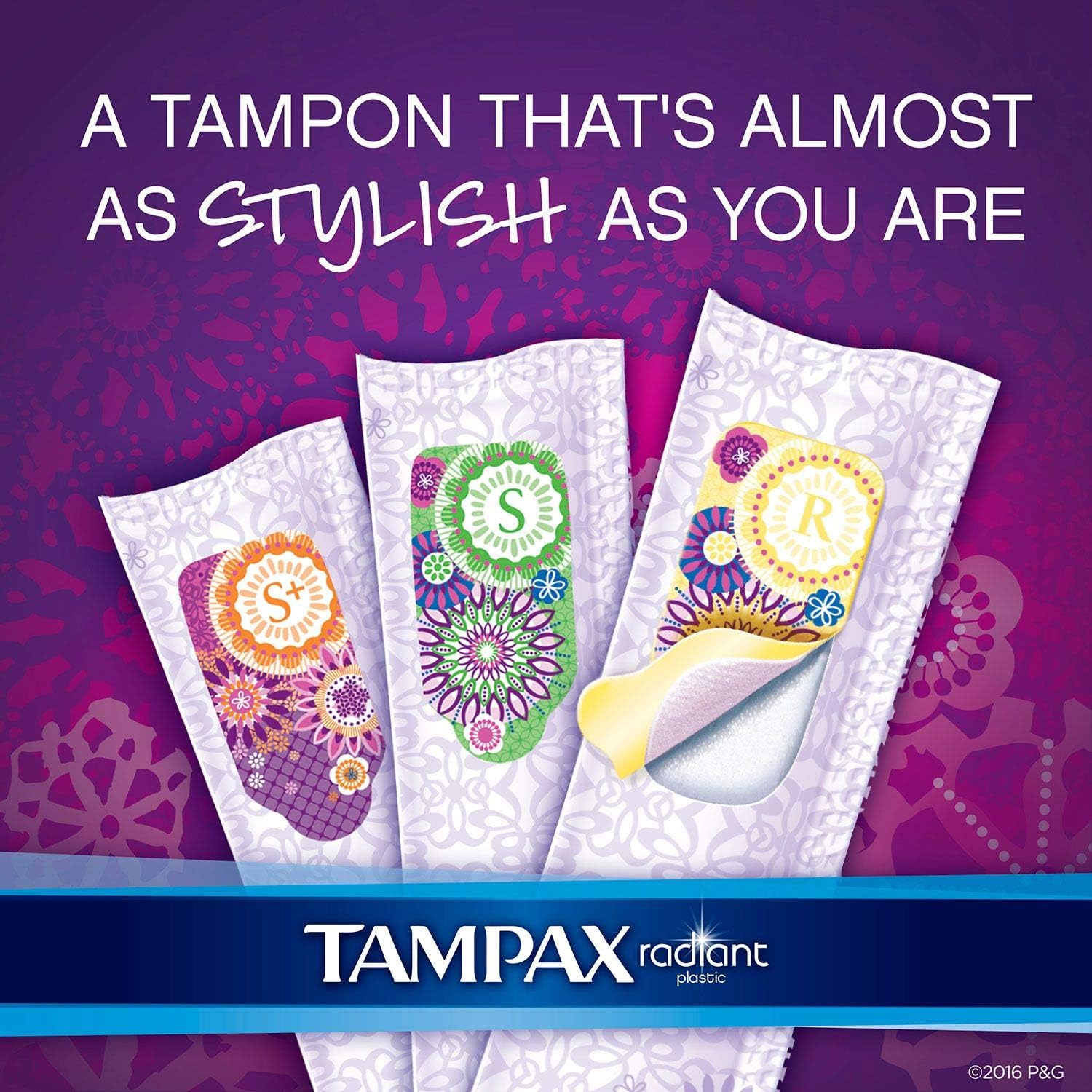 Tampax 29936 Radiant Tampons Regular Super, 84 Count (Pack of 1) : Health & Household
