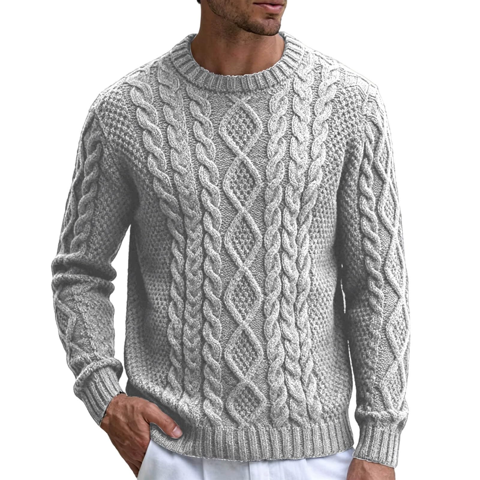 Cárdigan de punto con estampado clásico de para uso diario. Chaqueta de para otoño e invierno. Estilo moderno para hombre. #45