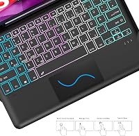 ROOFEI Lenovo Tab P12 12.7" tok billentyűzettel, RGB világítás, trackpad és tolltartó 4