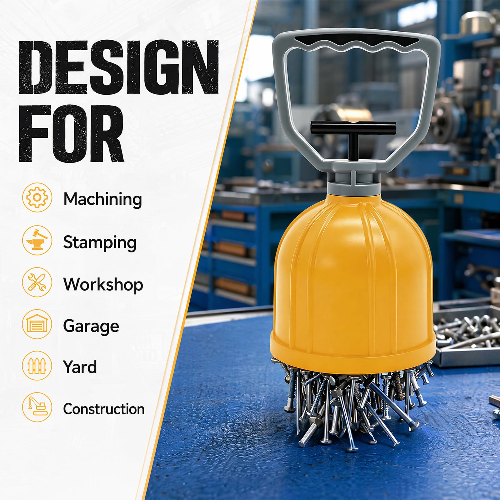 Forte sollevatore magnetico per parti di agitazione, strumento di pickup magnetico resistente, a sgancio rapido, parti magnetiche, sollevatore manuale, oggetti in metallo