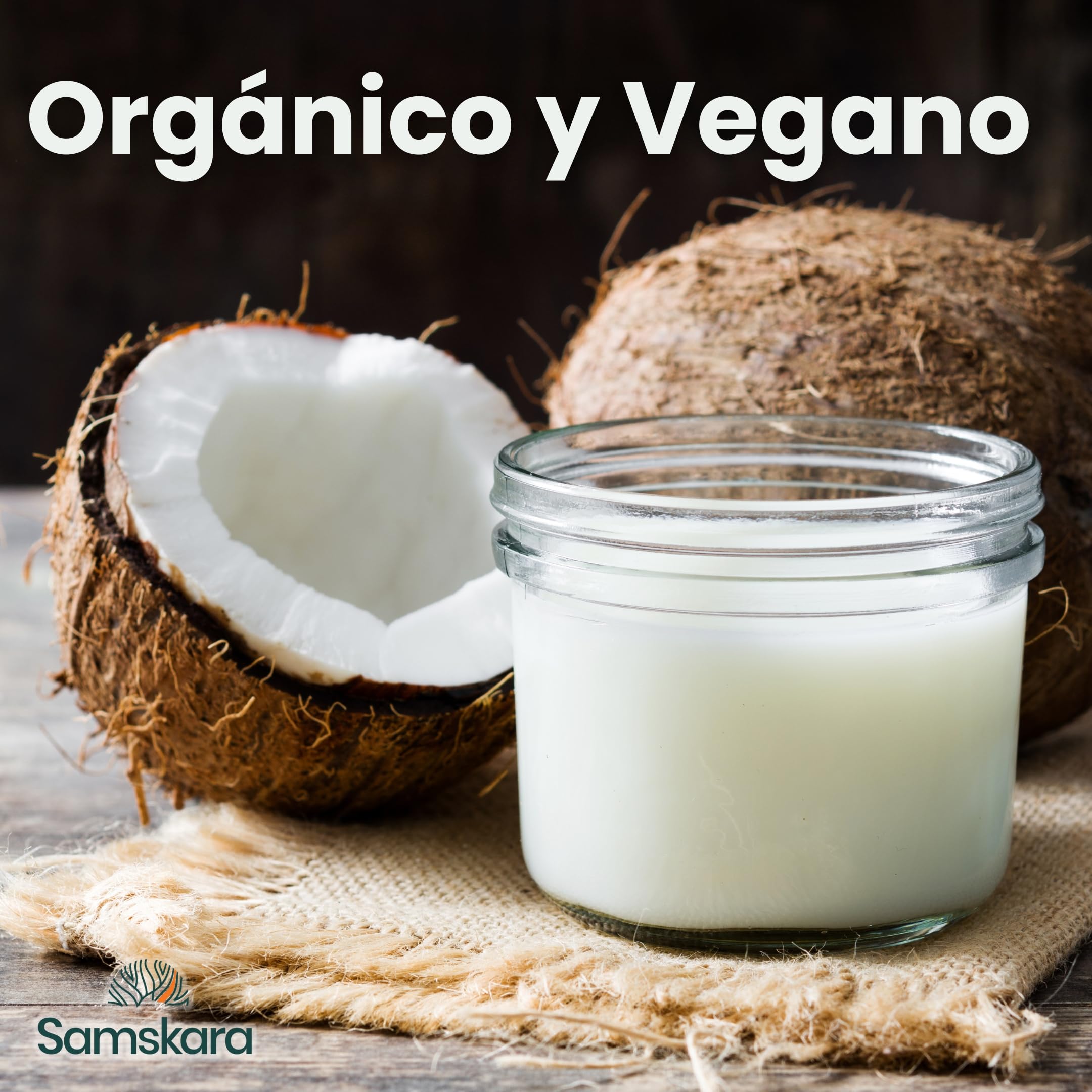 Leche de Coco en Polvo Pureza COCO | Orgánica BIO | Vegana y Sin Azúcar | Ideal para Cocinar | Alternativa a la Leche de Almendras en Polvo | Leche de Coco Sin Gluten Samskara (1kg)