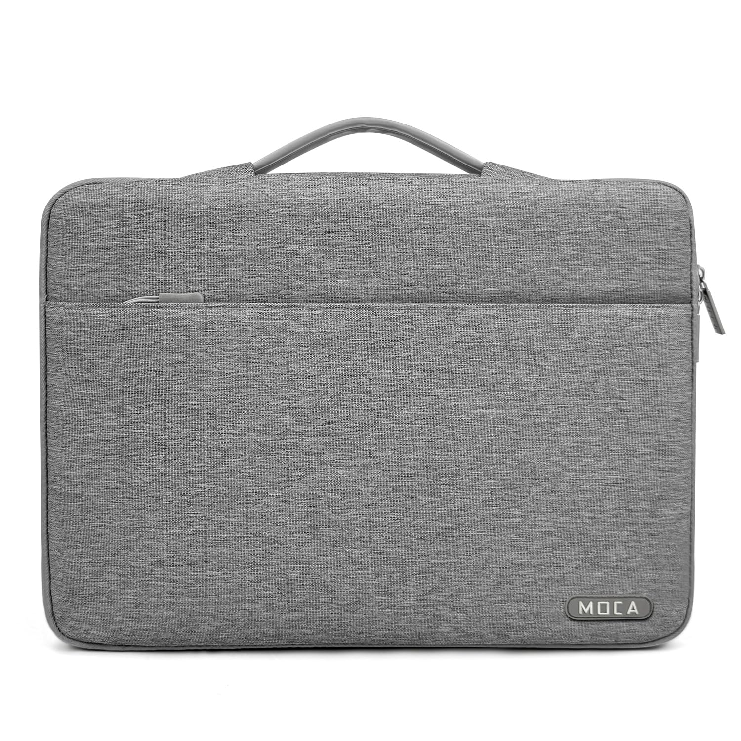 MOCA Waterproof Nylon Exterior with Soft V elvety Interior Sleeve Bag Pouch Carry Case for 15 15.4 15.6 inch Laptops (Grey, 15.6 Inch)-picture-10
