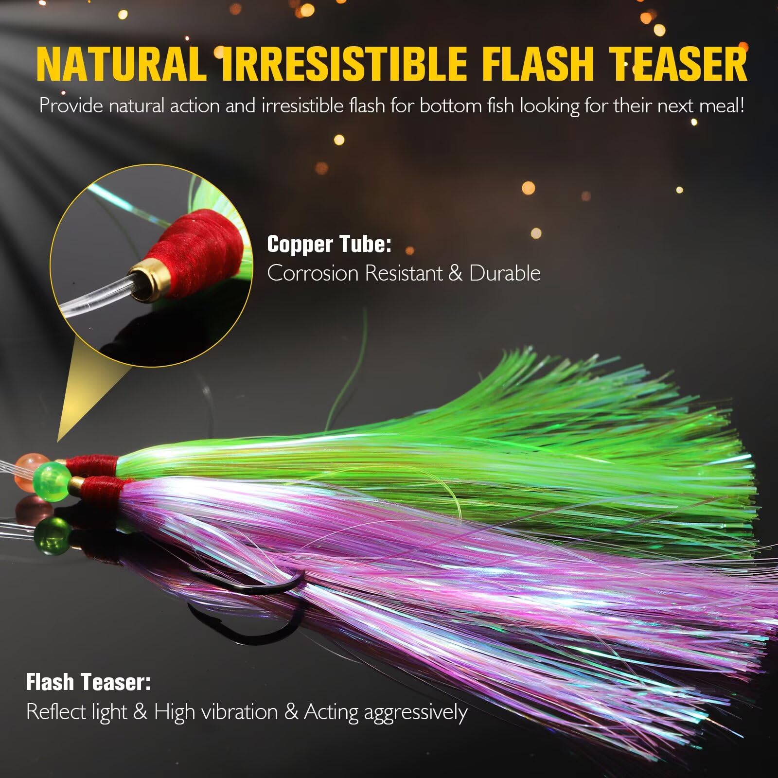 Dovesun Rattles Snapklik.com : Dovesun High Low Rigs Fishing Saltwater 55lb Flounder ...