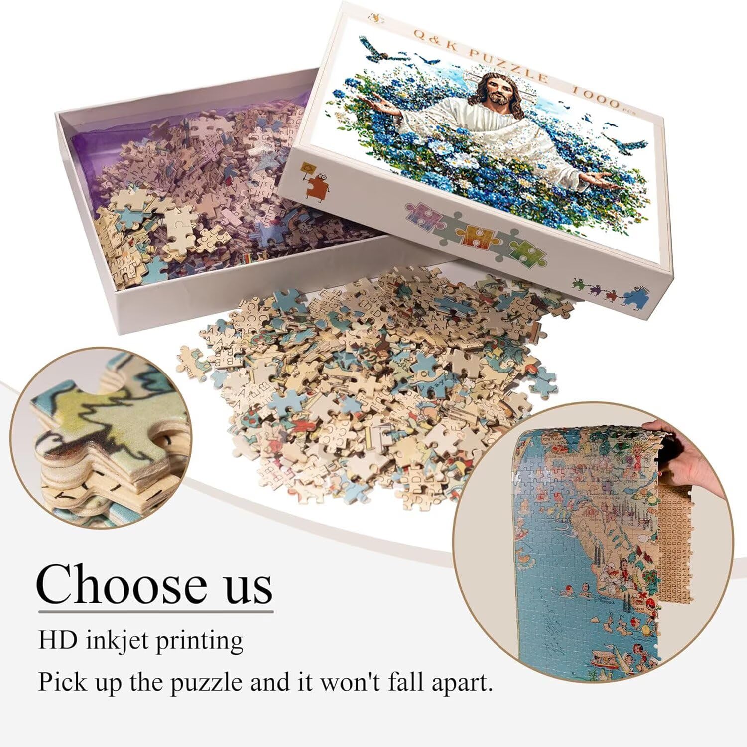 Gesù - Puzzle 6000 Pezzi per Adulti - Puzzle fai da te, Intrattenimento Creativo, Arte Moderna, Puzzle Classico per Adulti e Ragazzi dai 12 anni, Idea Regalo Uomo e Donna 179x105cm a-881