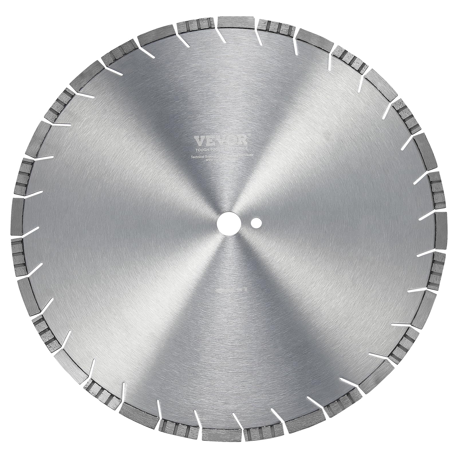VEVOR Disque à Tronçonner Diamanté 450 mm, Disque Diamant Humide ou Sèche, Lame de Scie à Béton avec Dents Inclinées de 12 mm, Diamètre du Trou Central Universel 25,4 mm, pour Béton, Carrelage, Brique