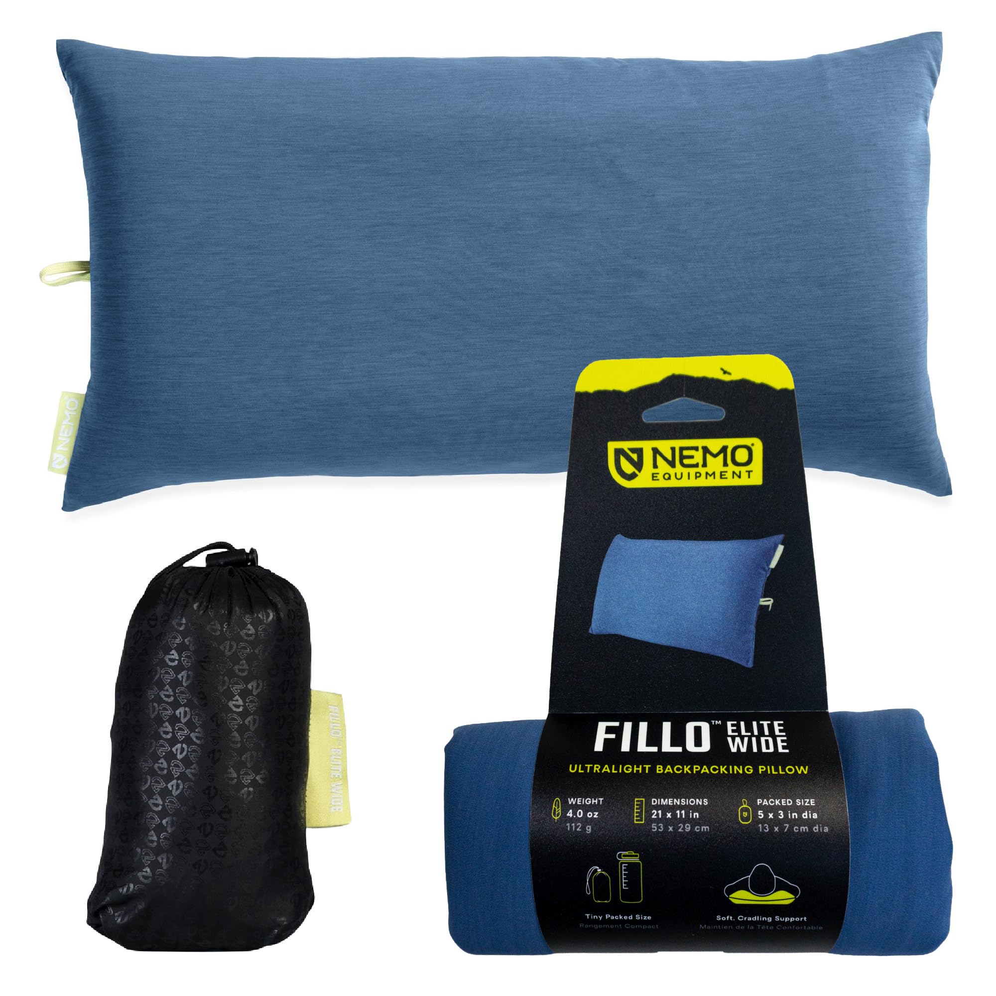 Amazon.co.jp: NEMO Fillo Elite Wide (Blue Horizon/Citron) ピロー