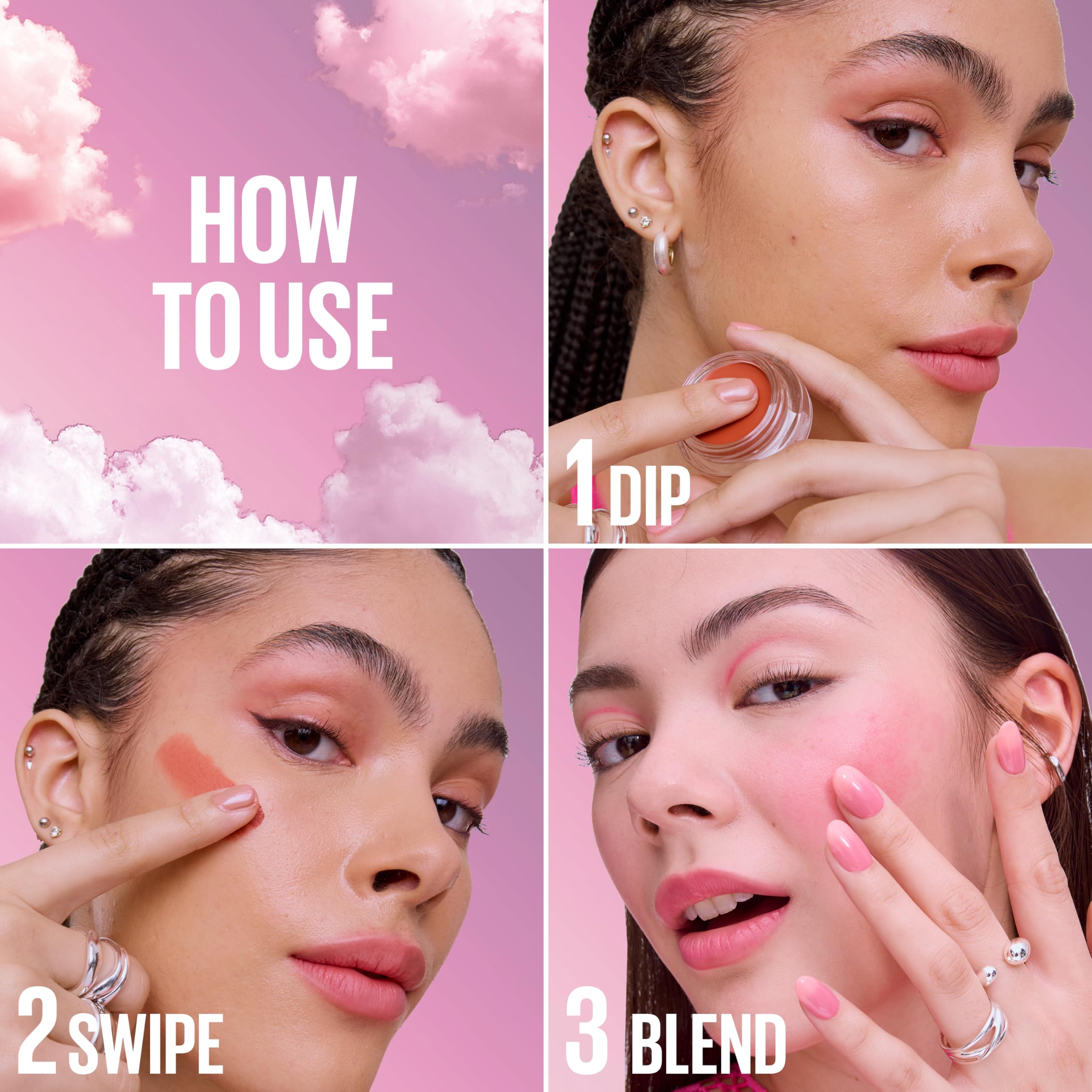 Maybelline New York Cloudtopia 09 Dreamy Dawn, multifunkcyjny róż do policzków, 5g