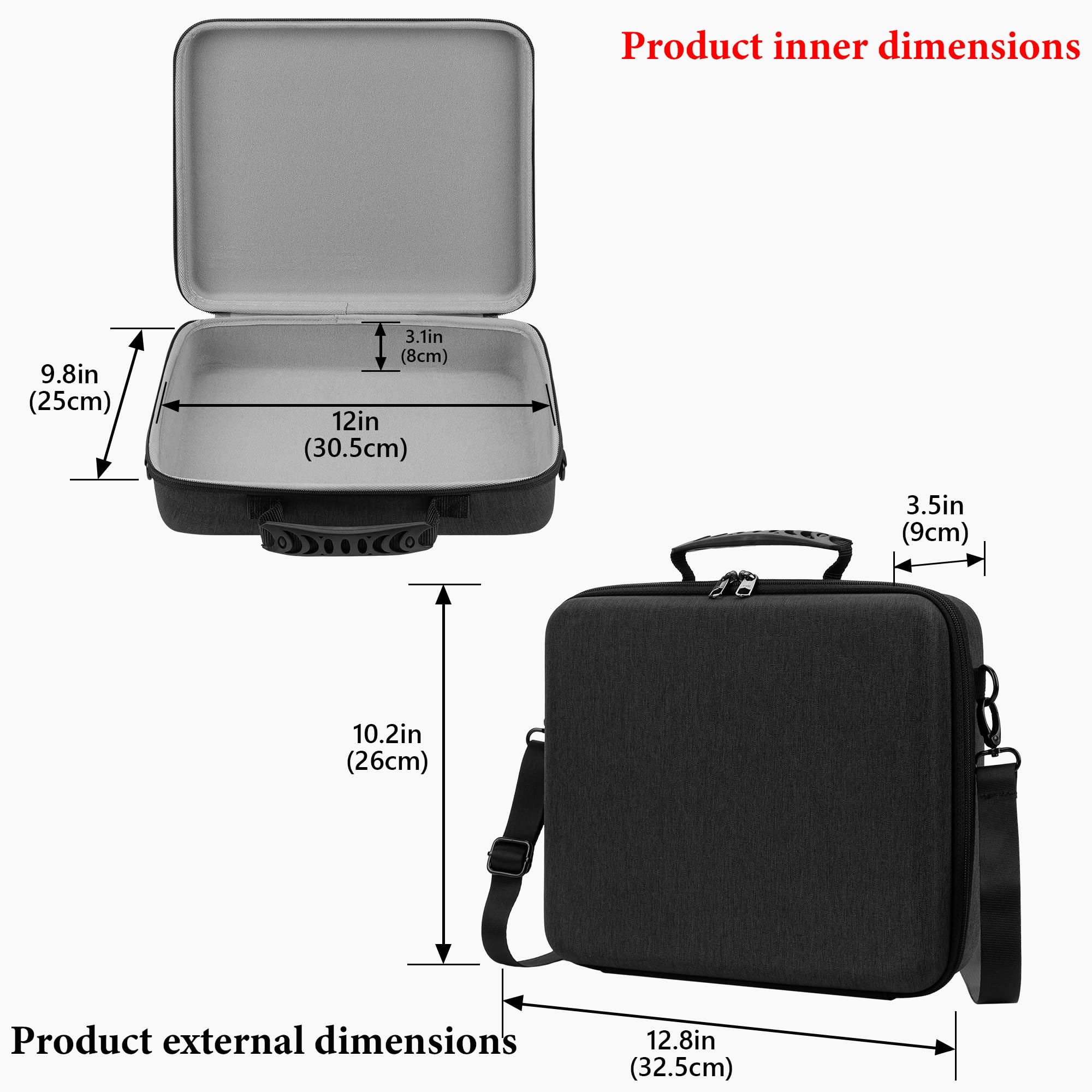 GEEKRIA Custodia per trasporto interfaccia audio, compatibile con Elektron Tonverk, borsa da viaggio rigida in EVA (grigio scuro)