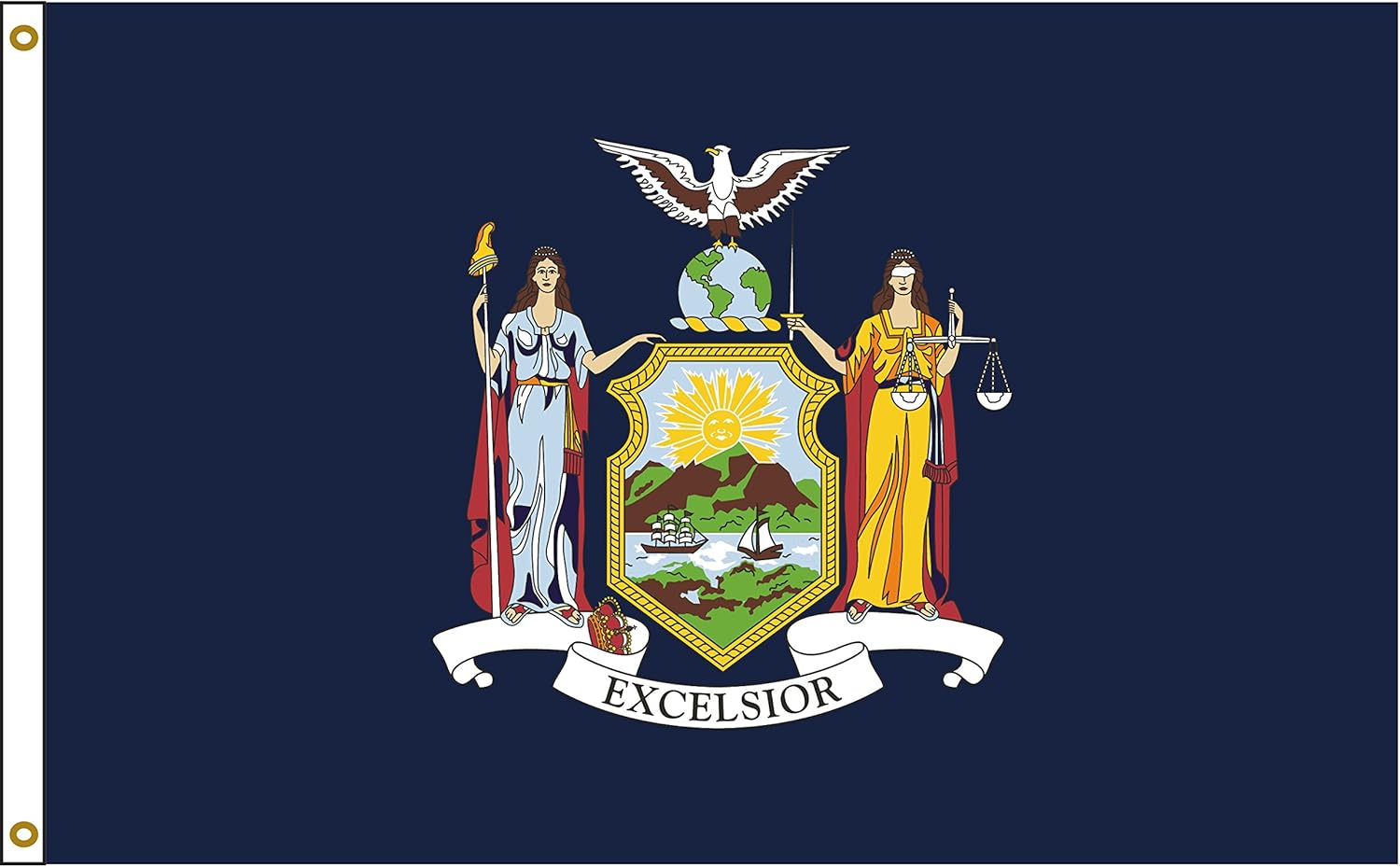 New York 3x5 Feet Nylon State Flag Made In USA