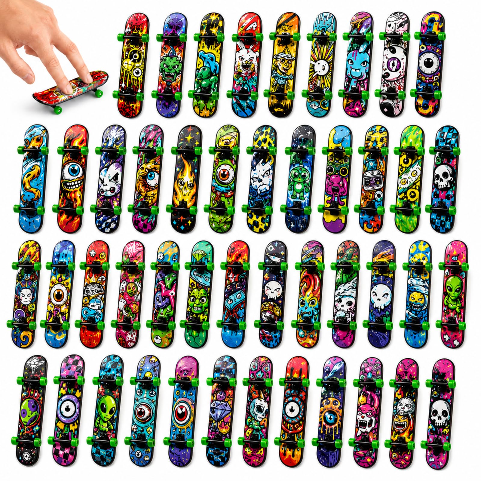 40 PCS Finger Skateboards, Mini Fingerboard Set with Durable Construction